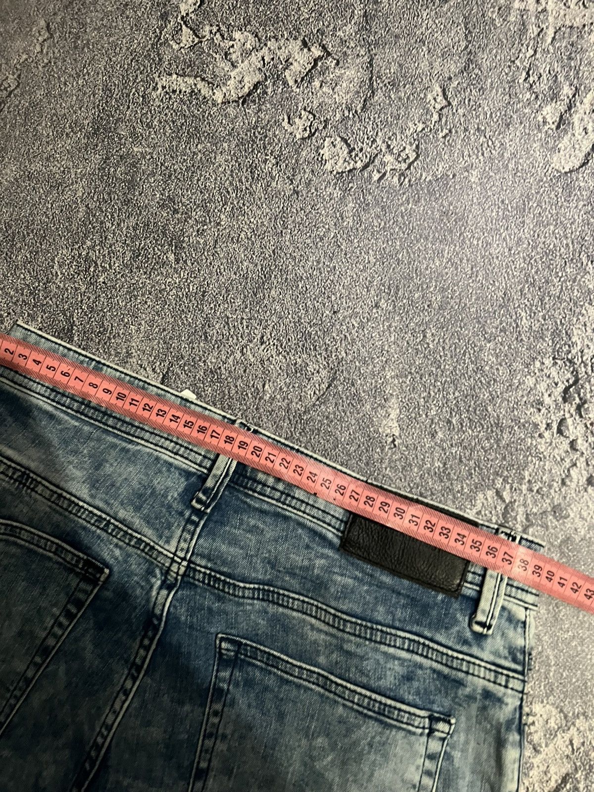 Japanese Brand Slim Relaxed Skinny Shredded Jean Glamour Number Nine Style Size US 31 - 7 Thumbnail