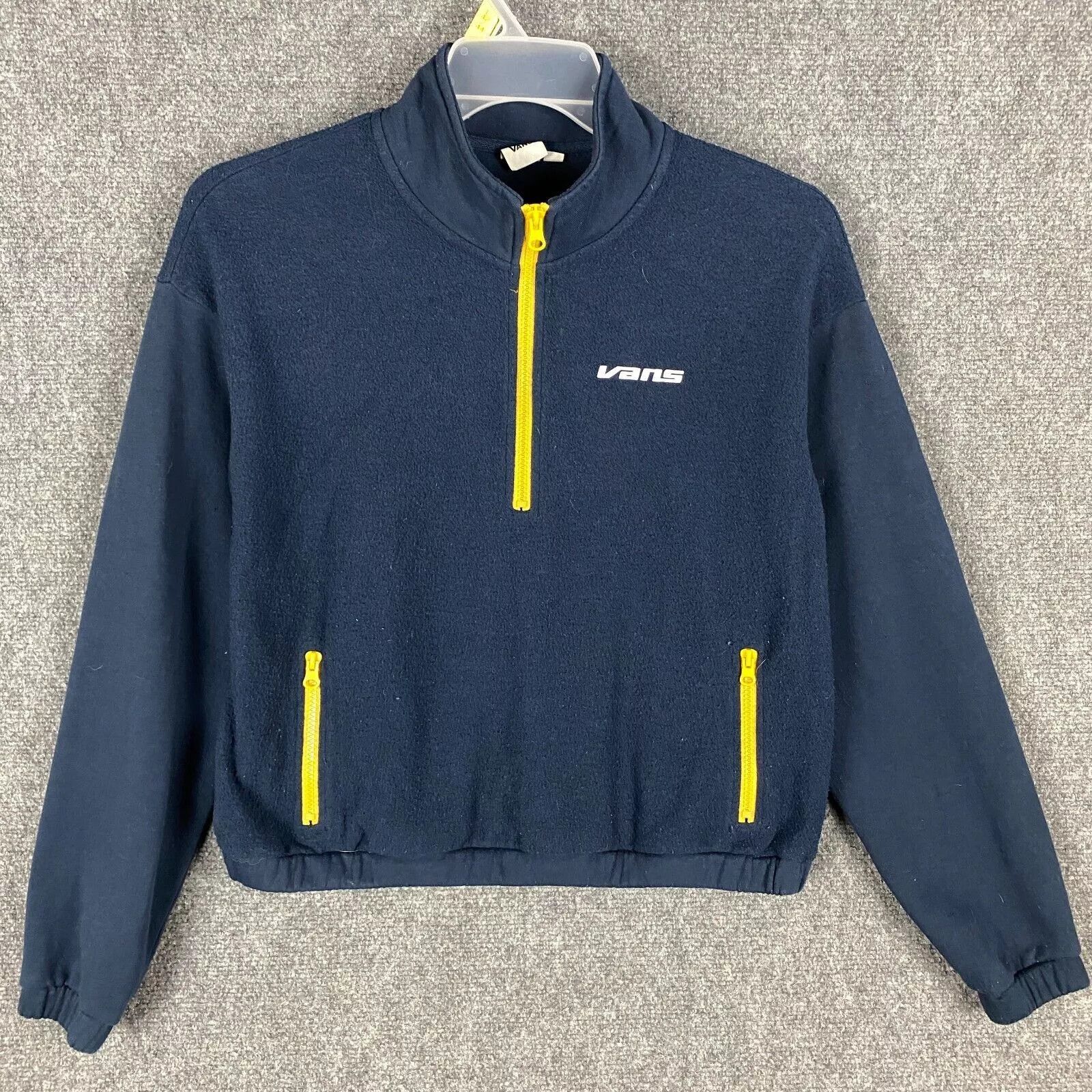 Vans Vans 1/2 Zip Fleece Women's XS Pullover Navy Blue Cotton Size XS / US 0-2 / IT 36-38 - 1 Thumbnail