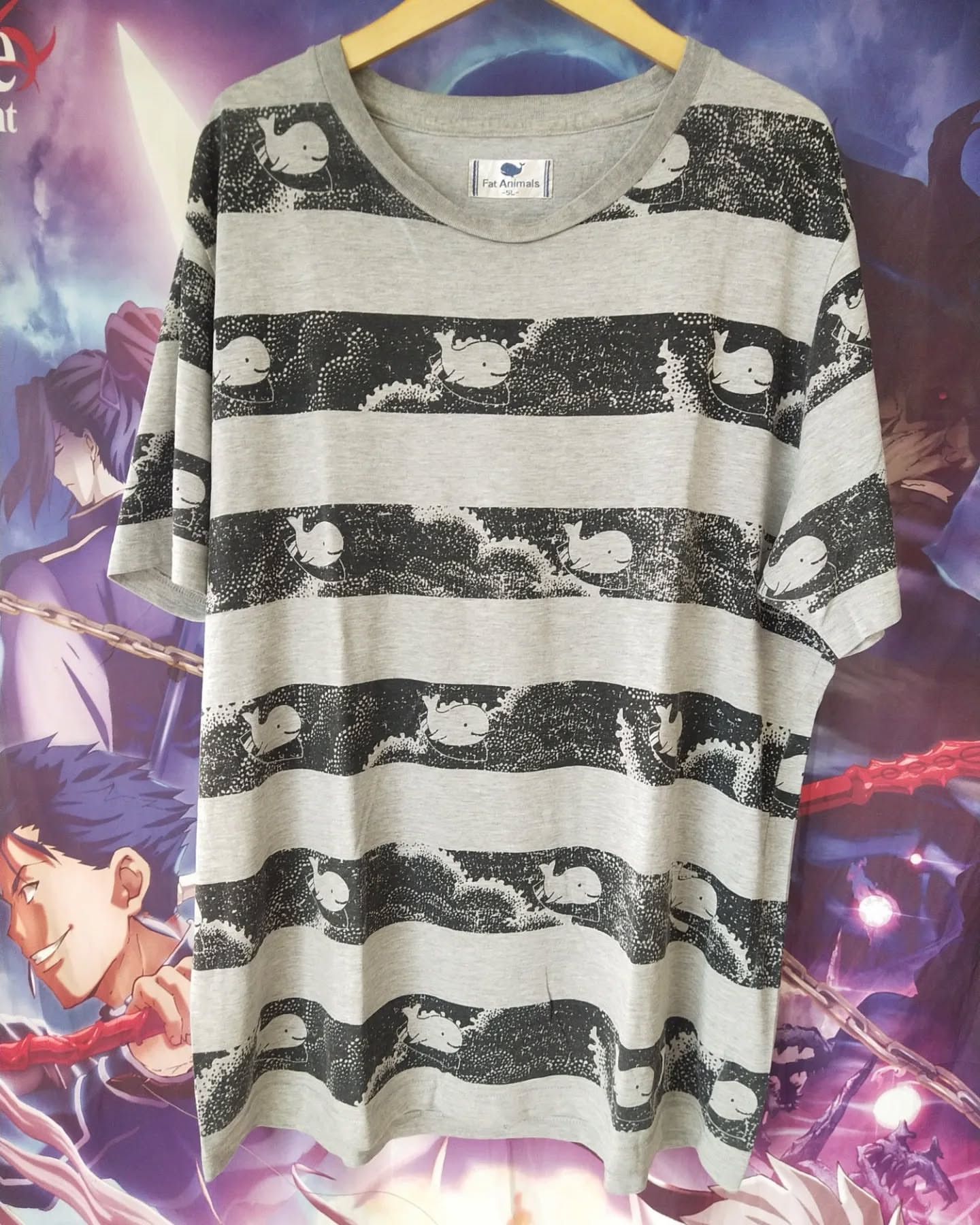 Japanese Brand Fat Animals Fish Pattern Extra Large Tees Size US XXL / EU 58 / 5 - 1 Thumbnail