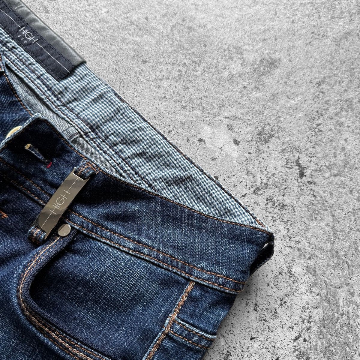 Designer High Couture Womens Italy Slim Fit Blue Denim Jeans Zipper Size 27" / US 4 / IT 40 - 6 Thumbnail