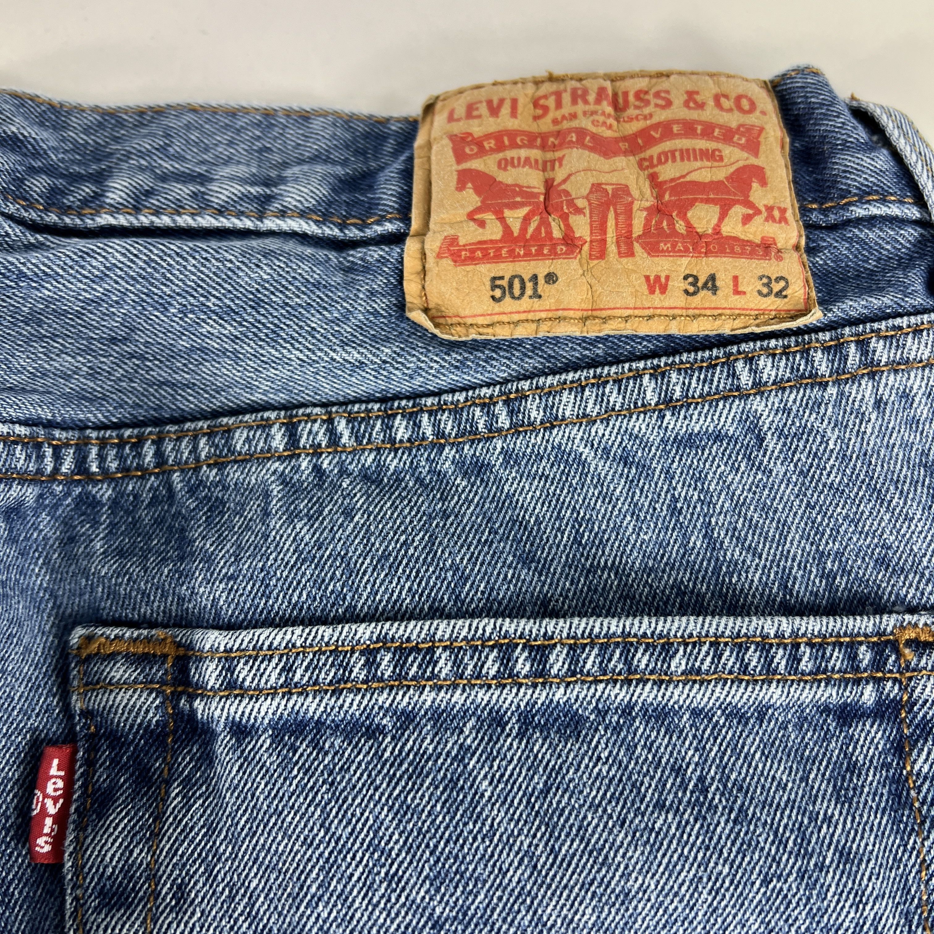 Levi's Levi's Jeans 501 XX Original Straight Blue Cotton Denim Size US 33 - 14 Thumbnail