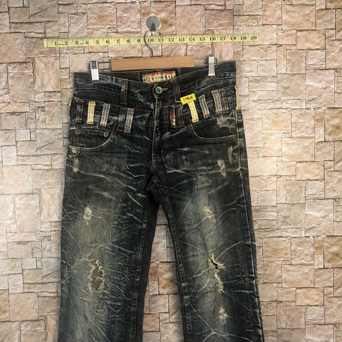 Japanese Brand Antful Double Waist Blue rare Denim Pants #A364 Size US 31 - 2 Thumbnail