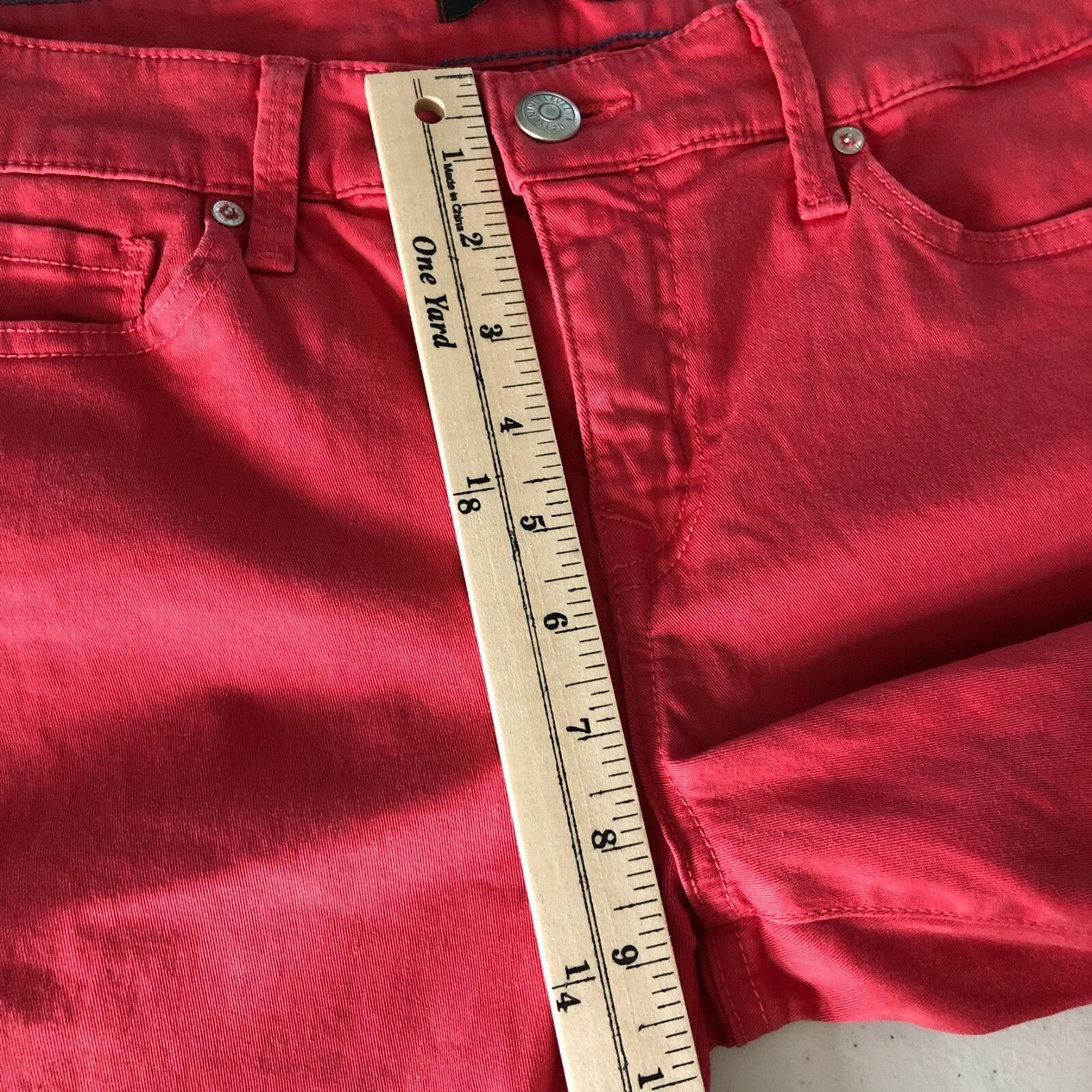 Other Level 99 Womens Jeans Lily Skinny Straight Red Pink Stretch Size 30" / US 8 / IT 44 - 8 Thumbnail