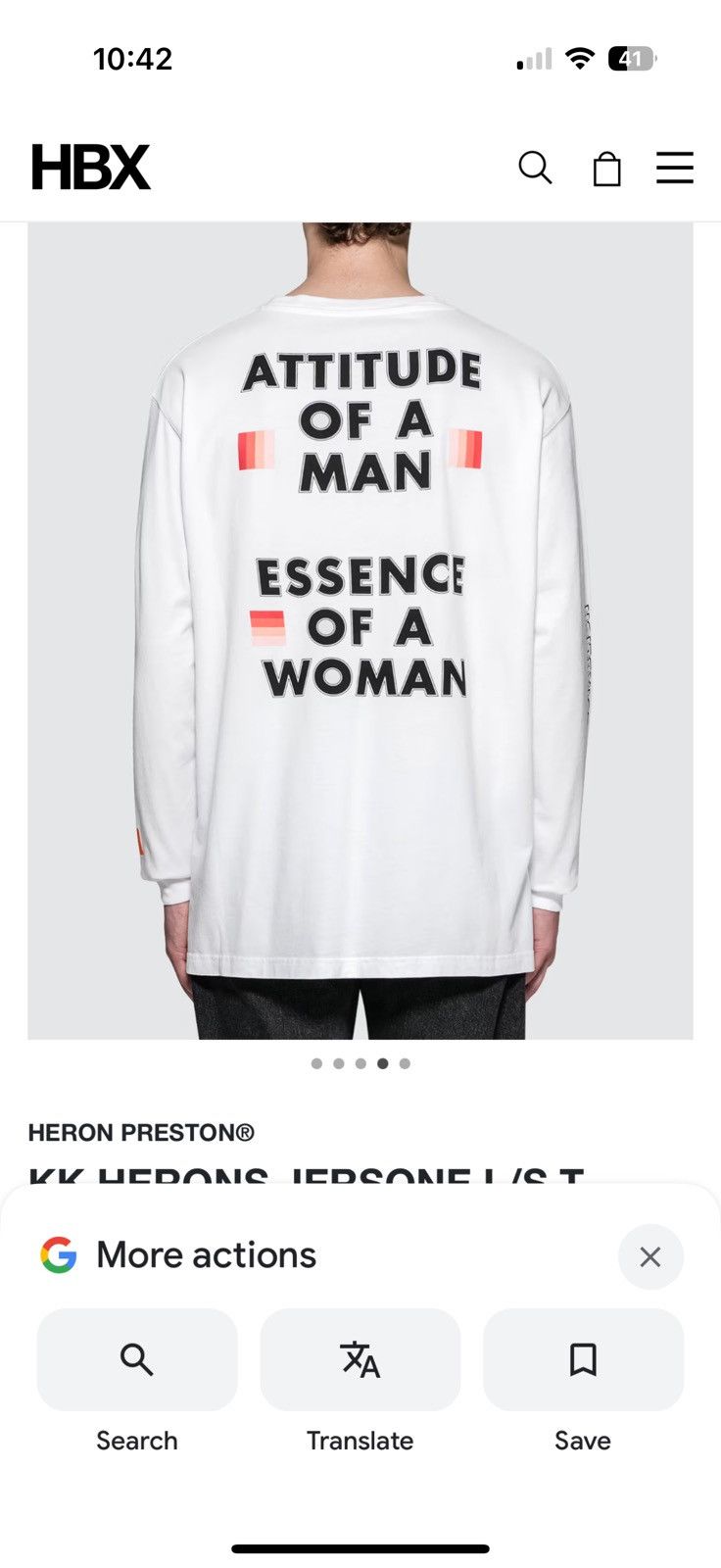 Heron Preston Heron Preston White Graphic KK HERONS JERSONE Size US XL / EU 56 / 4 - 2 Thumbnail
