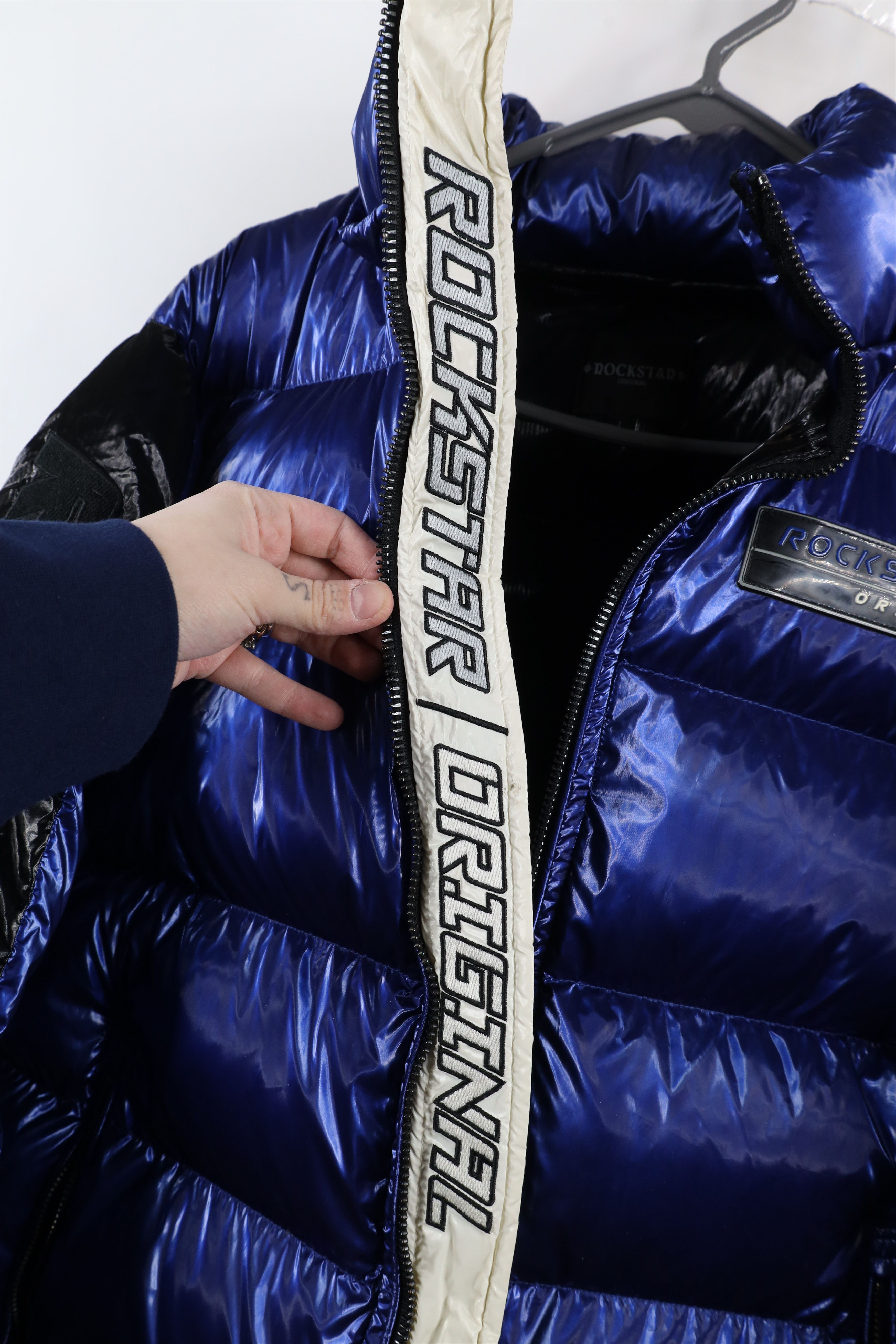 Vintage Vintage Y2K Rockstar Original Streetwear Space Puffer Jacket Size US L / EU 52-54 / 3 - 9 Thumbnail