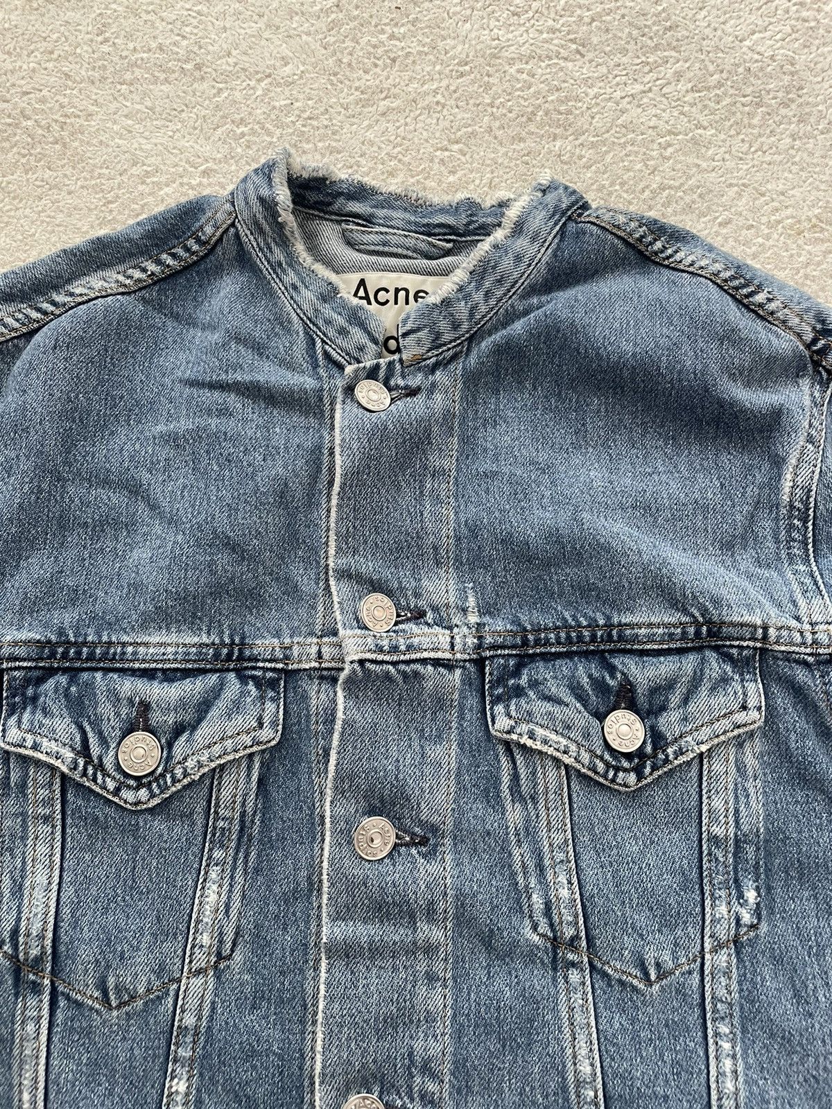 Acne Studios Acne Studios SS16 ‘Who Indigo Fray’ Distressed Denim Jacket Size US S / EU 44-46 / 1 - 4 Thumbnail