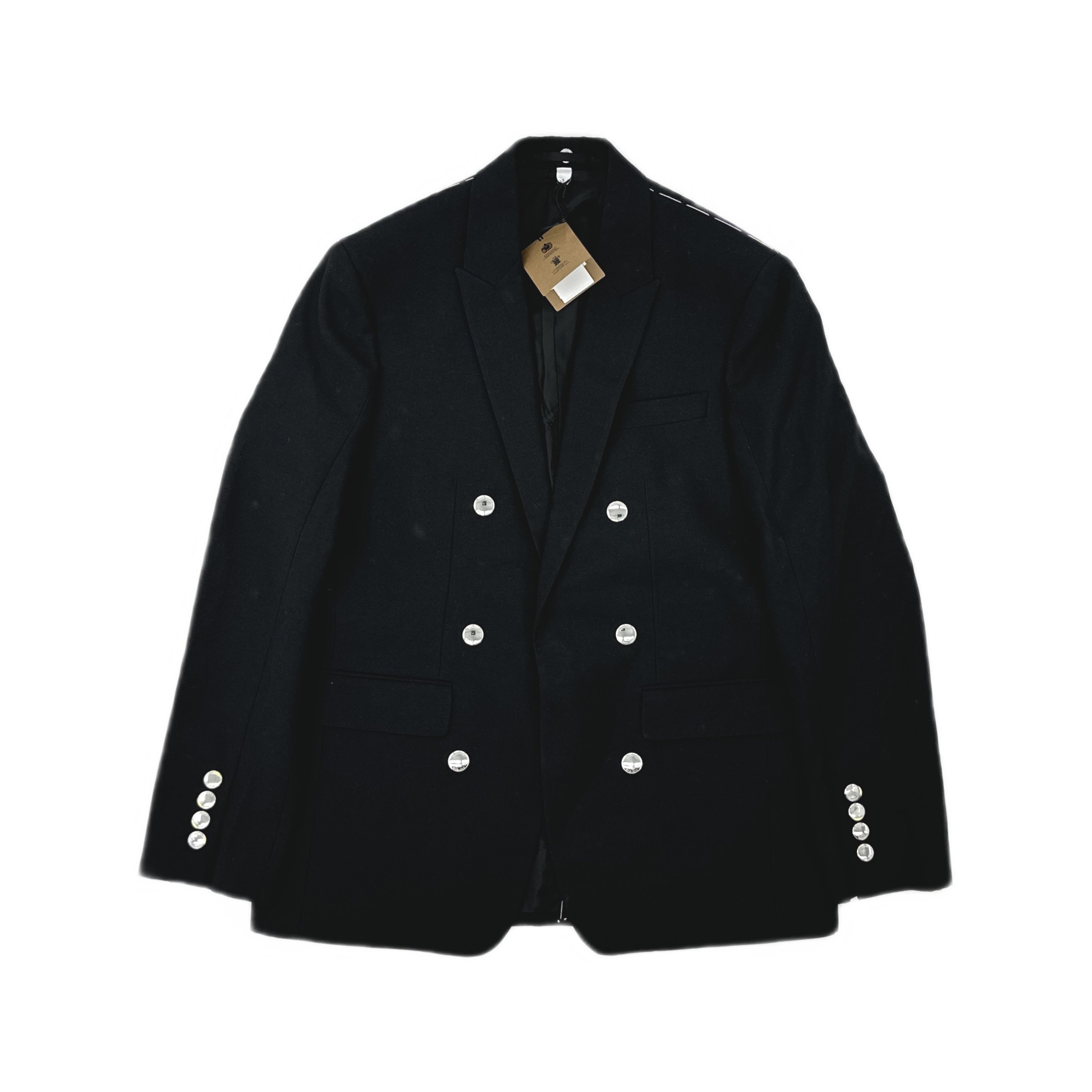 Burberry Burberry Double Breasted Wool Blazer Black Size 38R Size 38R - 1 Thumbnail