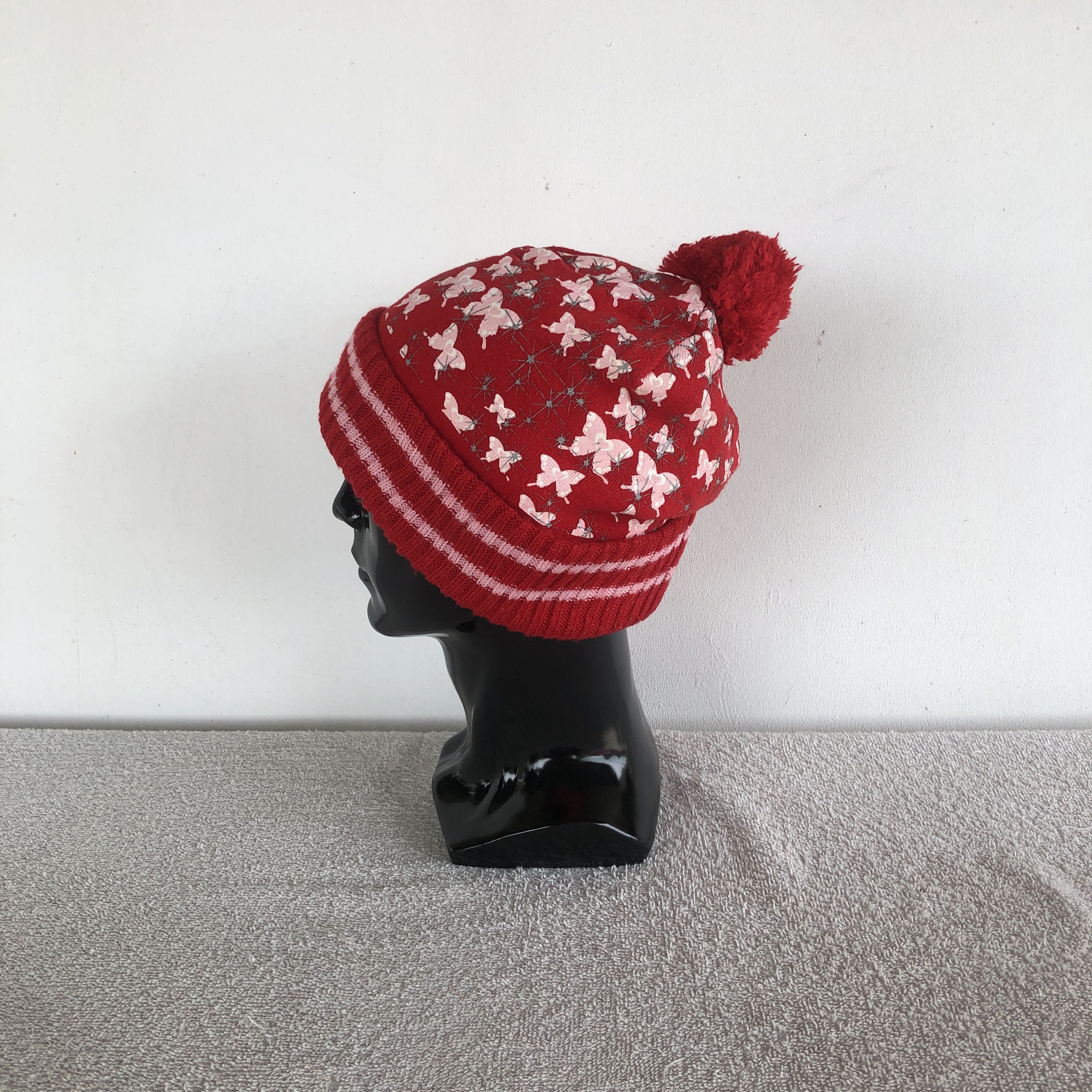 Japanese Brand Vintage Butterfly Beanie Unknown Snow Caps Japanese Hats Size ONE SIZE - 4 Thumbnail