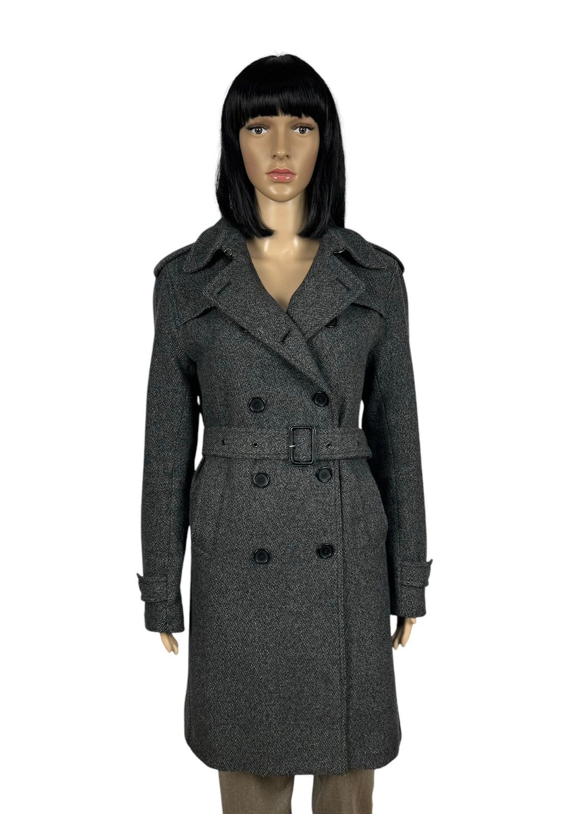 Sandro Sandro Wool Overcoat Double-Breasted Belted Coat size XS Size XS / US 0-2 / IT 36-38 - 1 Thumbnail