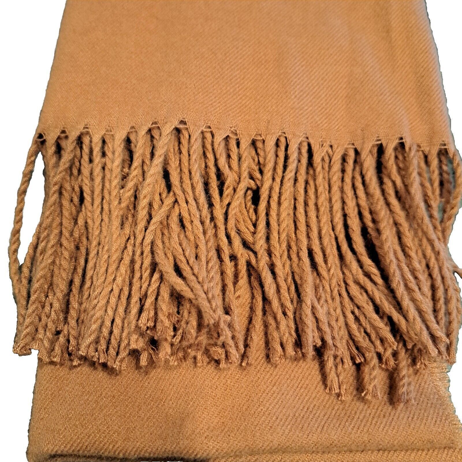 Madewell Madewell 100% Recycled Polyester Fringe Scarf Brown 73"×27" Size ONE SIZE - 2 Thumbnail