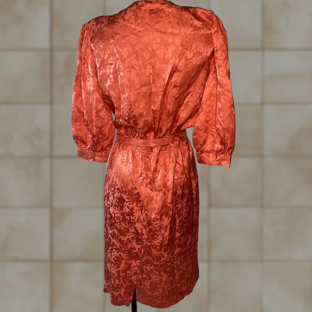 Vintage VINTAGE Ms Chaus Silk Dress Belted Floral Coral Pink 3/4 Sleeve 6 Women Dress Vintage Style, Party/Cocktail, Travel, Flower, Look Retro, China Size M / US 6-8 / IT 42-44 - 1 Thumbnail