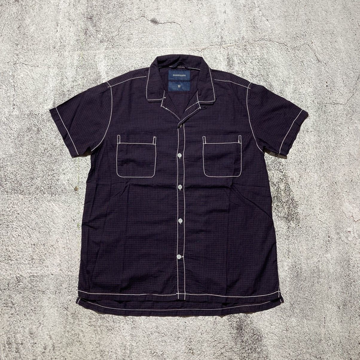 Maison MIHARA YASUHIRO 🇯🇵 Miharayasuhiro Japan Contrast Stitch Plaid Shirt Purple Size US M / EU 48-50 / 2 - 1 Thumbnail