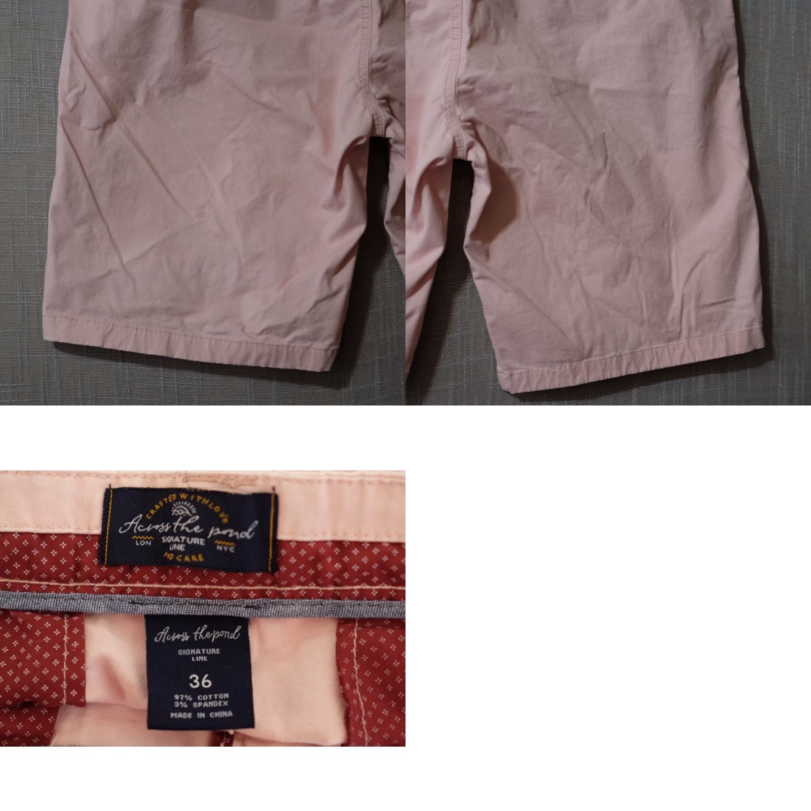 Pinko VINTAGE Across The Pond Pink Flat Front Bermuda Shorts Stretch Men's 36 #H54-15 Size US 35 - 8 Thumbnail