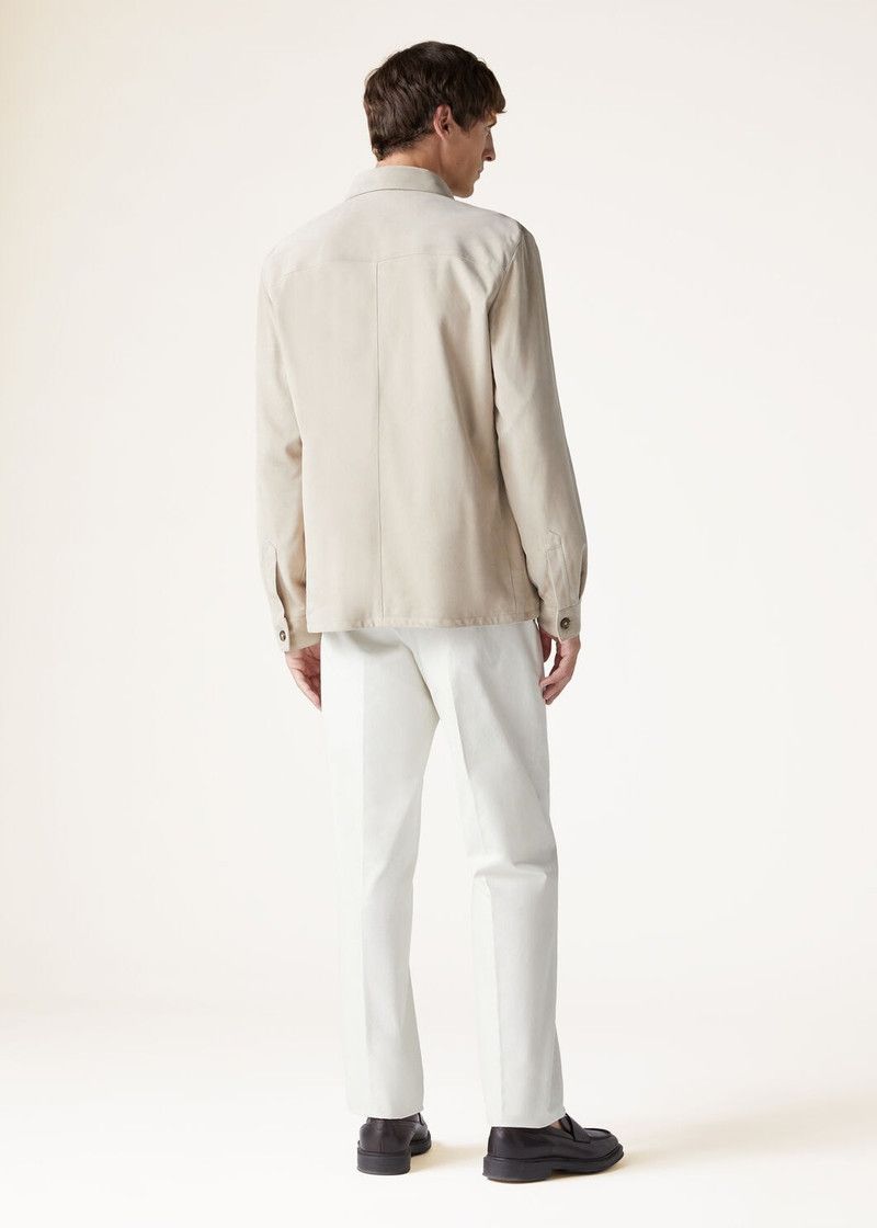 Loro Piana o1w1db10226 FAL6174 Overshirt in Beige Size US L / EU 52-54 / 3 - 3 Thumbnail