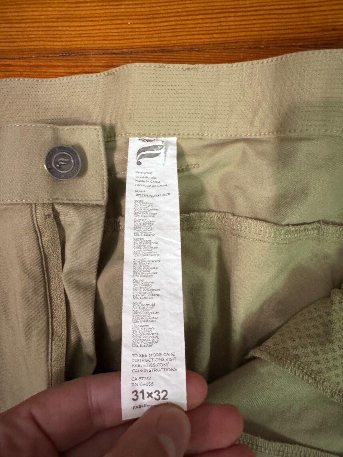 Fabletics 31x32 Fabletics High Side Chino Pants Twill Slim Fit Khakis Size US 32 / EU 48 - 4 Thumbnail