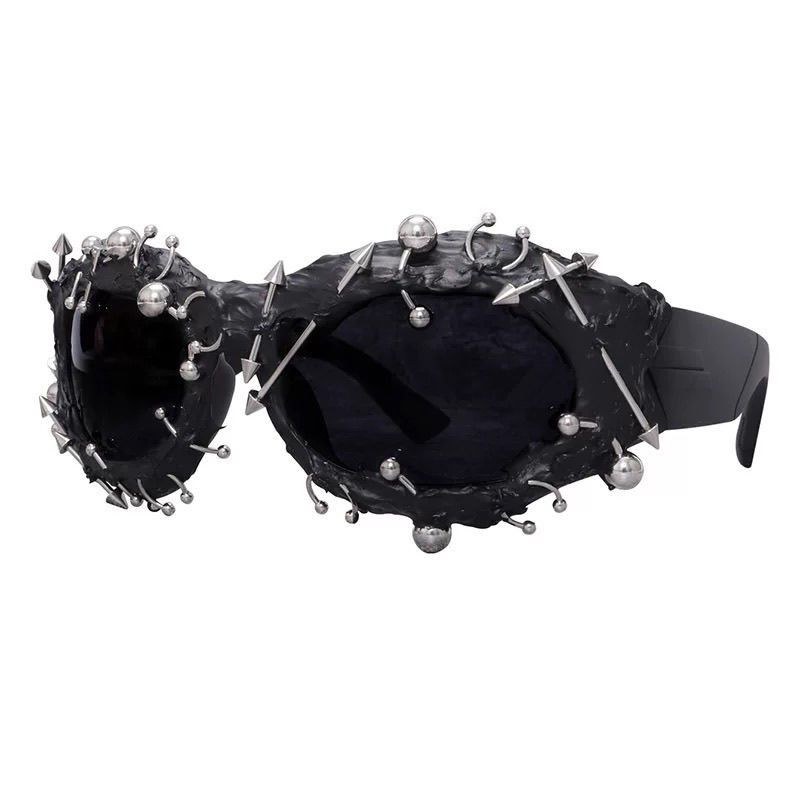 VIBE Punk Street ins style custom avant-garde sunglasses Size ONE SIZE - 3 Thumbnail