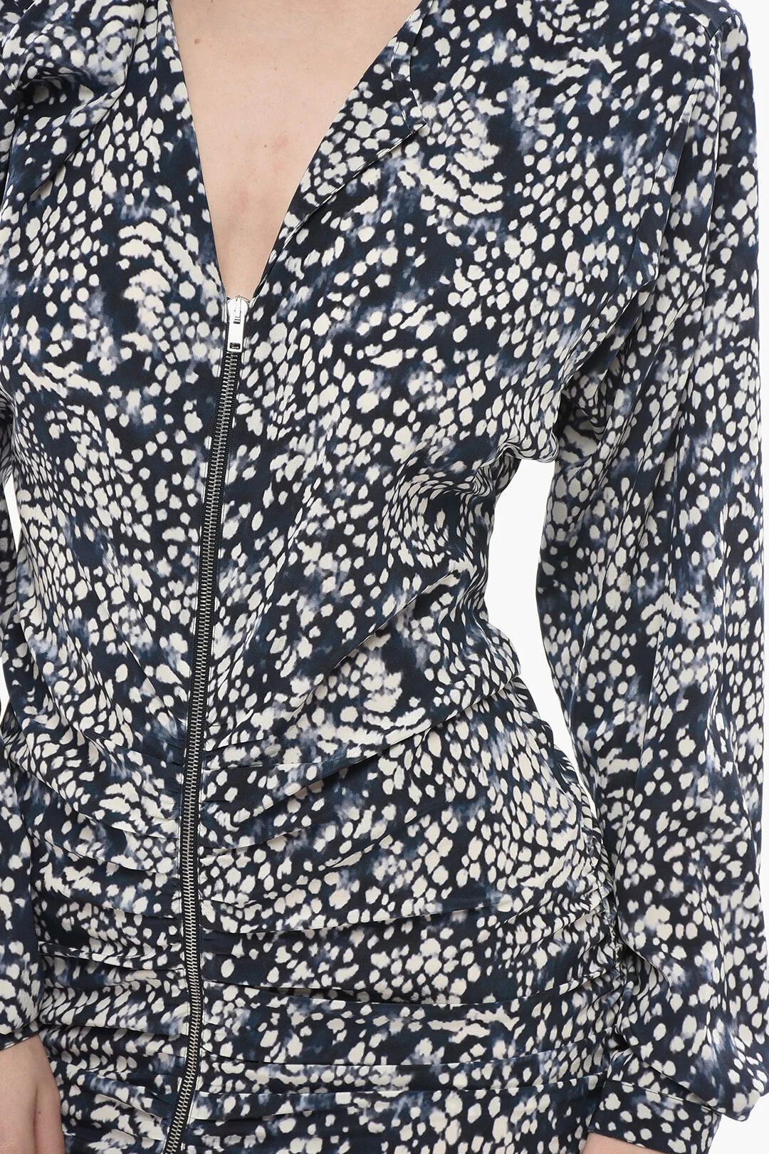 Isabel Marant og1mm0326 Silk-Blend Draped Dress in Blue Size S / US 4 / IT 40 - 3 Thumbnail