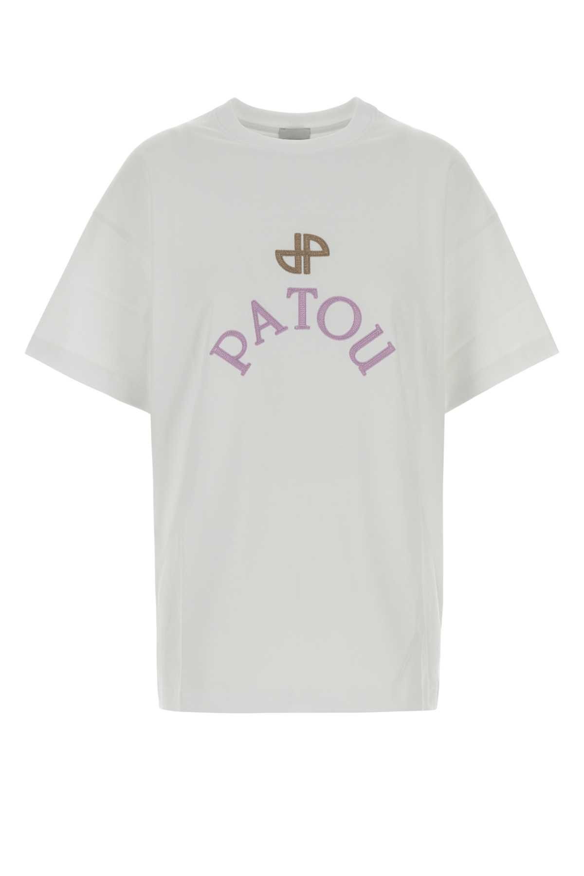 Patou White Cotton Oversize T-Shirt Size XS / US 0-2 / IT 36-38 - 1 Thumbnail