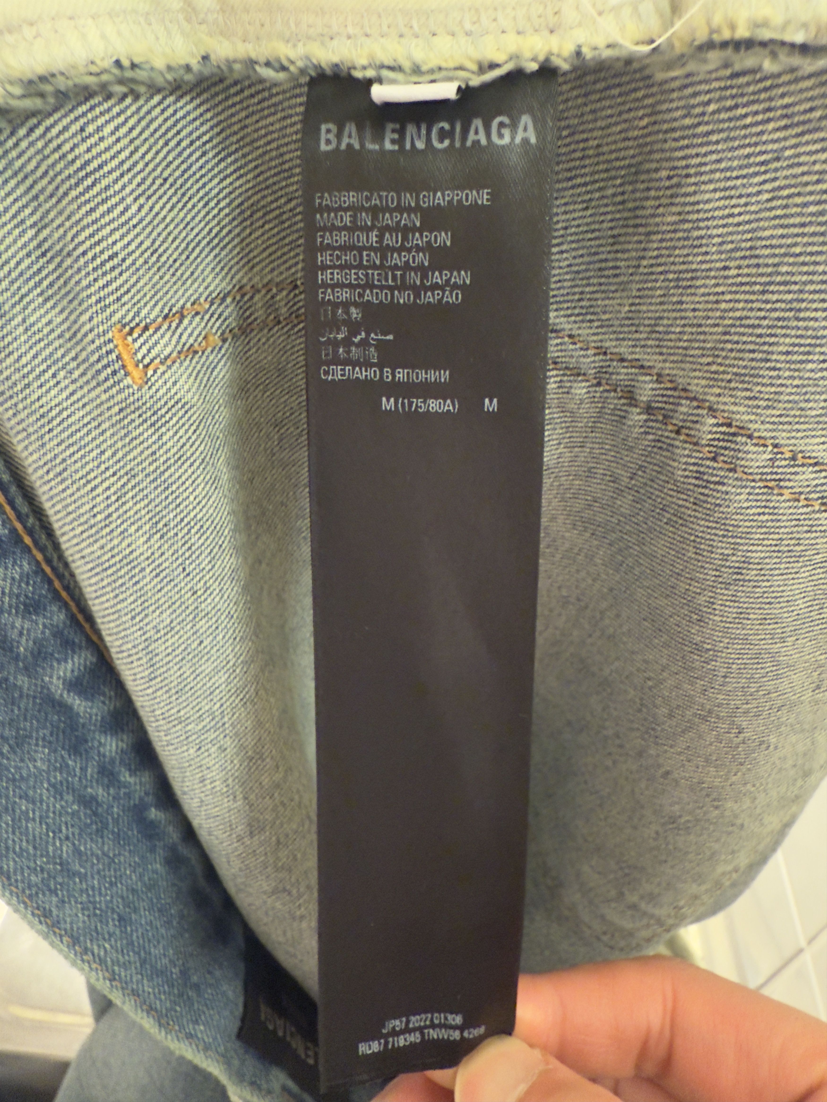 Balenciaga Wide-leg diamond graffiti jeans Size US 32 / EU 48 - 6 Thumbnail