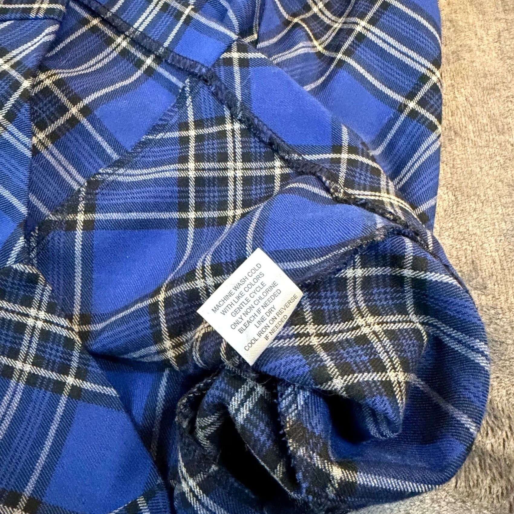 Vintage Charlotte Russe Plaid Skirt Women's Knee Length A-Line Blue Wool-Like Flannel Zip Pockets Zipper Casual Fall Spring Size 32" / US 10 / IT 46 - 5 Thumbnail