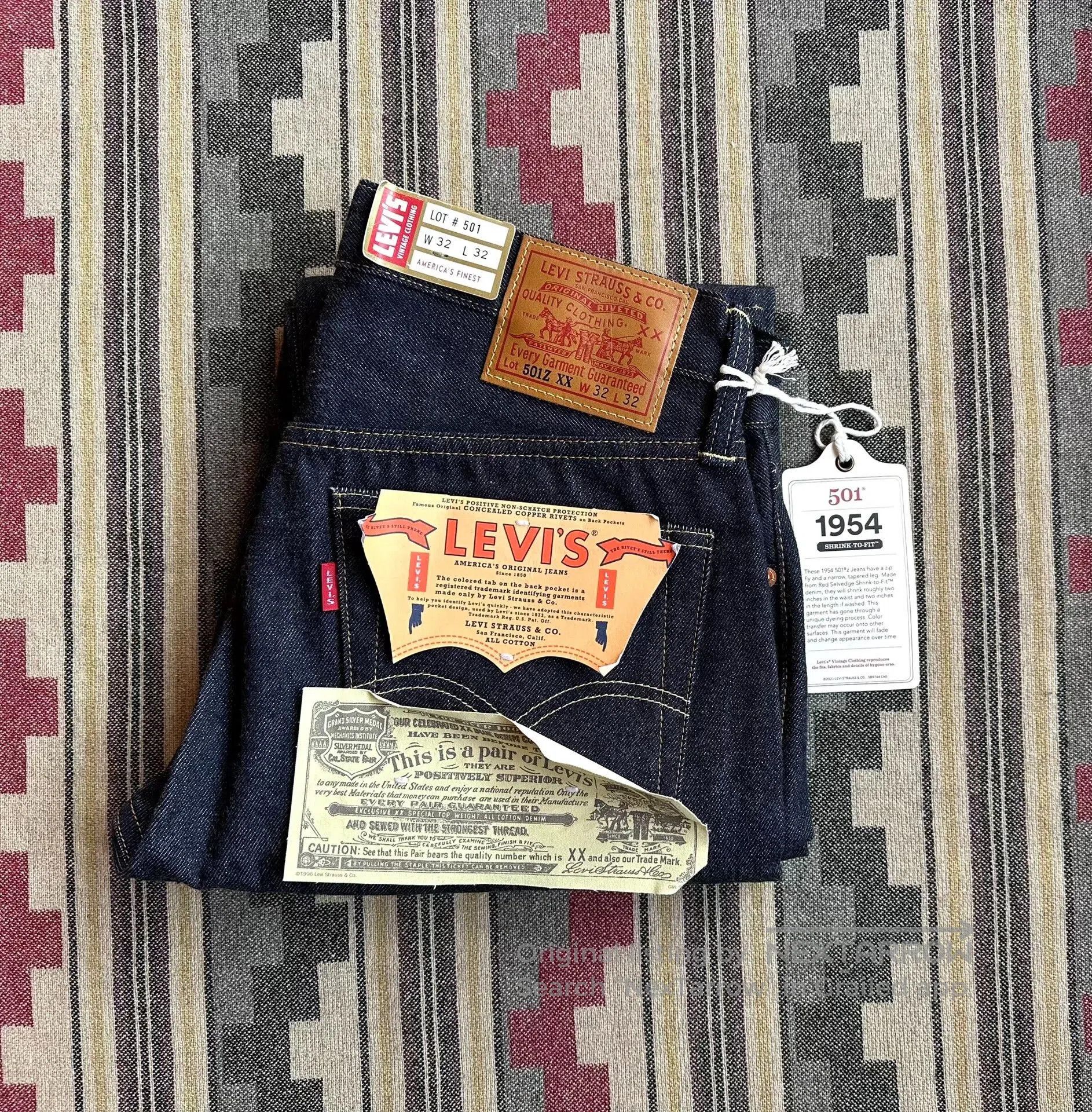 Levi's Vintage Clothing Levi's LVC 1954 501ZXX Selvage Jeans. Size US 32 / EU 48 - 1 Thumbnail