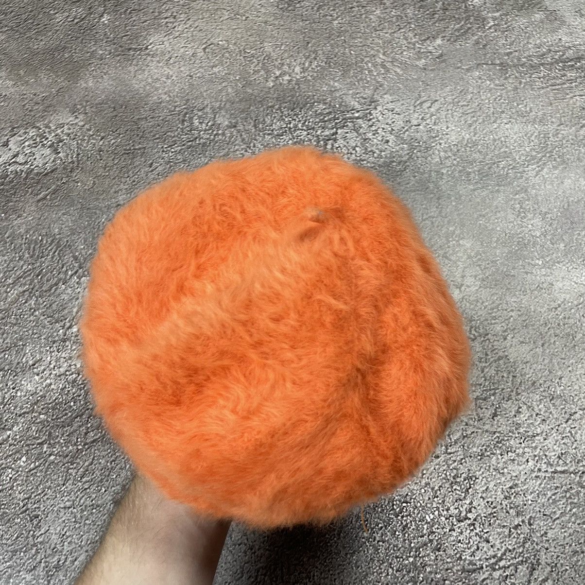 Vintage Vintage 90s Mohair Beanie Orange Fuzzy Knit Grunge Baggy OS Size ONE SIZE - 4 Thumbnail