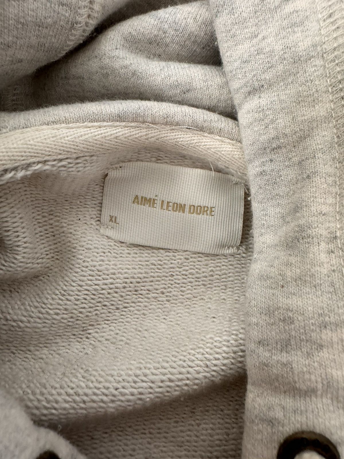 Aime Leon Dore ALD Tonal Oatmeal Uniform Logo Hoodie Size US XL / EU 56 / 4 - 3 Thumbnail