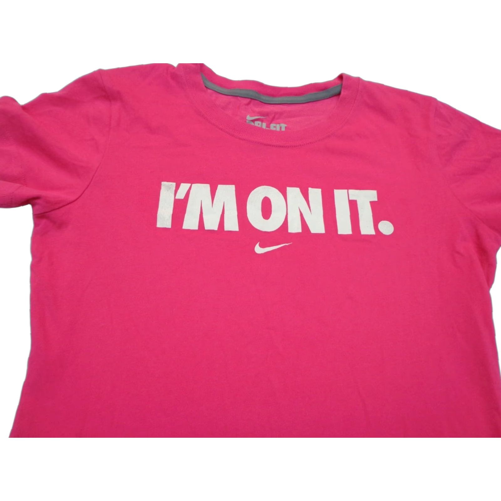 Nike Nike Dri-Fit T-Shirt Pink Women’s Medium Slim Fit Crew Neck Short Sleeve Shirt Size M / US 6-8 / IT 42-44 - 1 Thumbnail