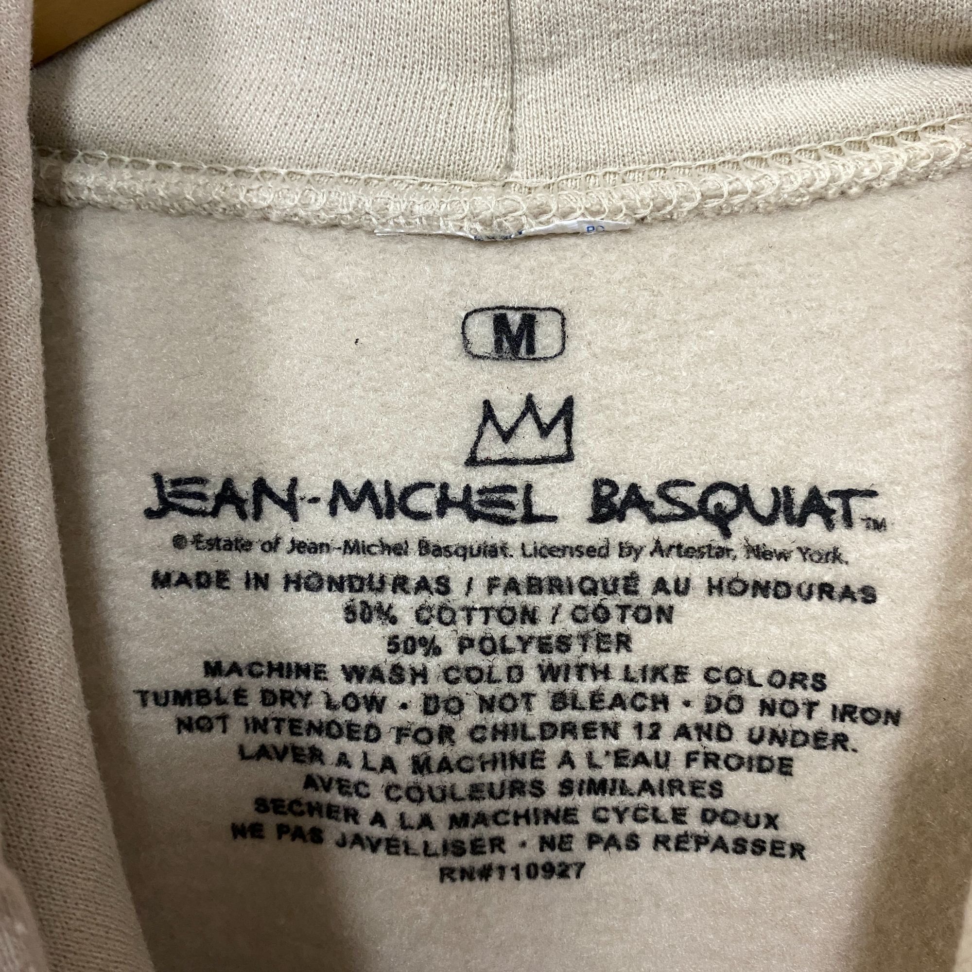 Other Jean Michel Basquiat Crown King Design Biege Hoodie size Med Size US M / EU 48-50 / 2 - 4 Thumbnail