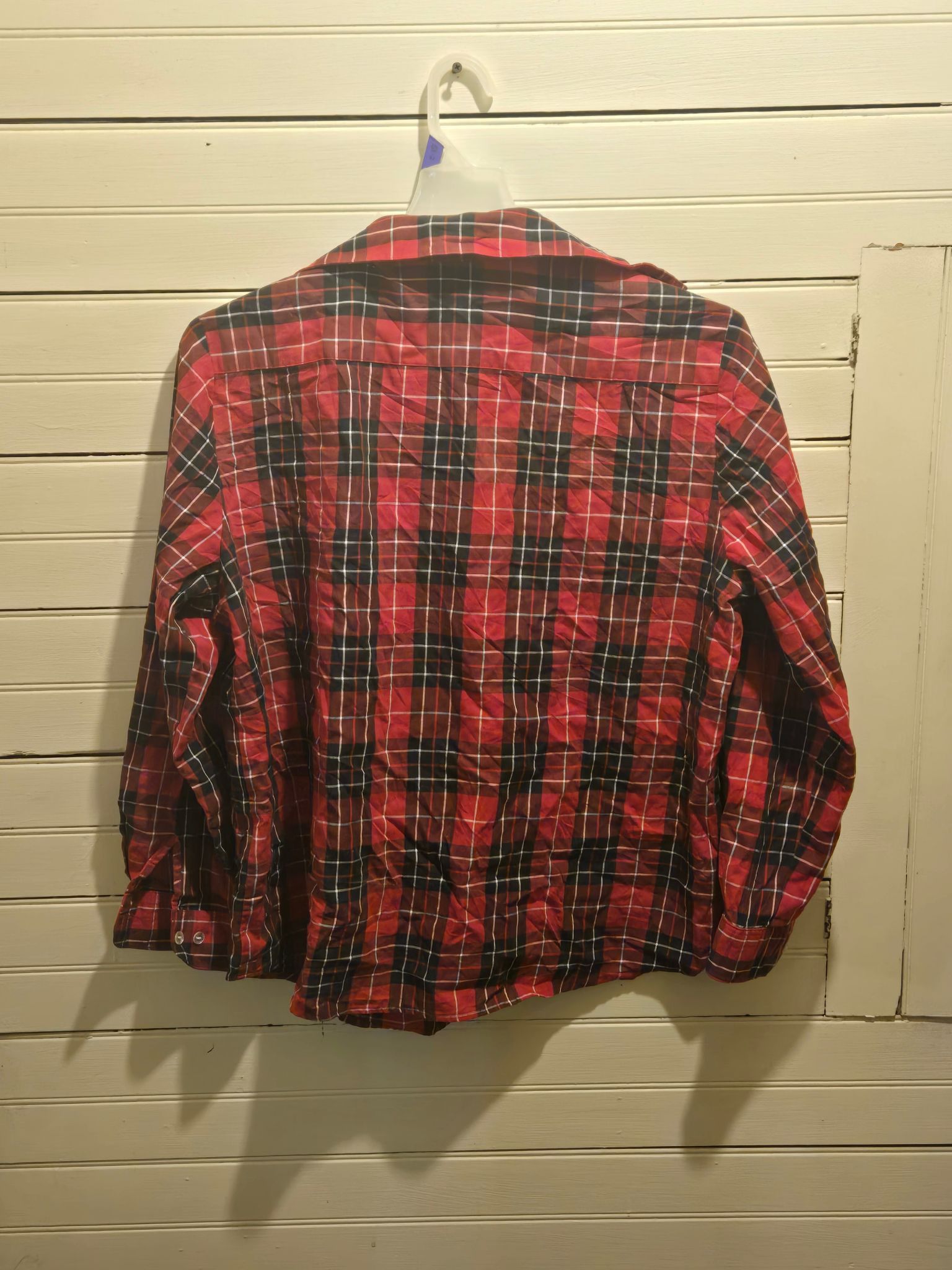 Other Allison Daley Shirt Womens 16 Red Black Plaid Long Sleeve Size XL / US 12-14 / IT 48-50 - 3 Thumbnail