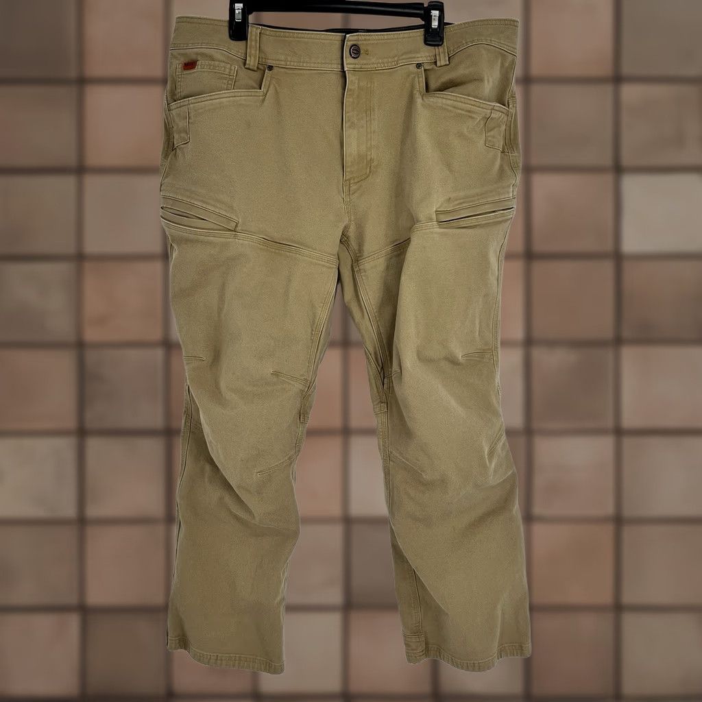 Vintage Brunt Pants Mens 40x28 Torra Work Canvas Utility Stretch Tan Khakis Straight Leg Mid Rise 40x28 Mens RegularTopsewn Brown Logo Workwear Pants Size US 40 / EU 56 - 1 Thumbnail