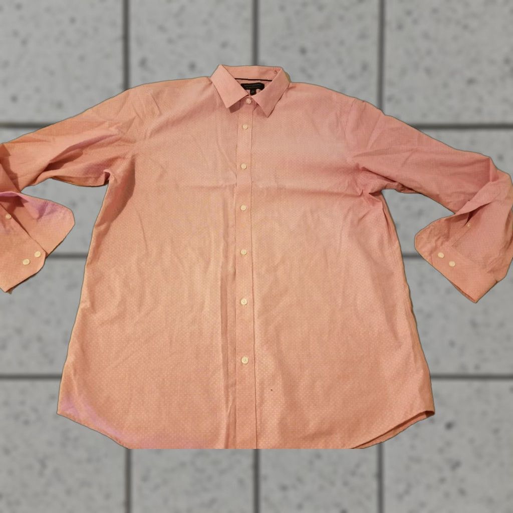 gold button down dress shirt Rose Golden Solid Satin Men's Long Sleeve Dress Shirt, S