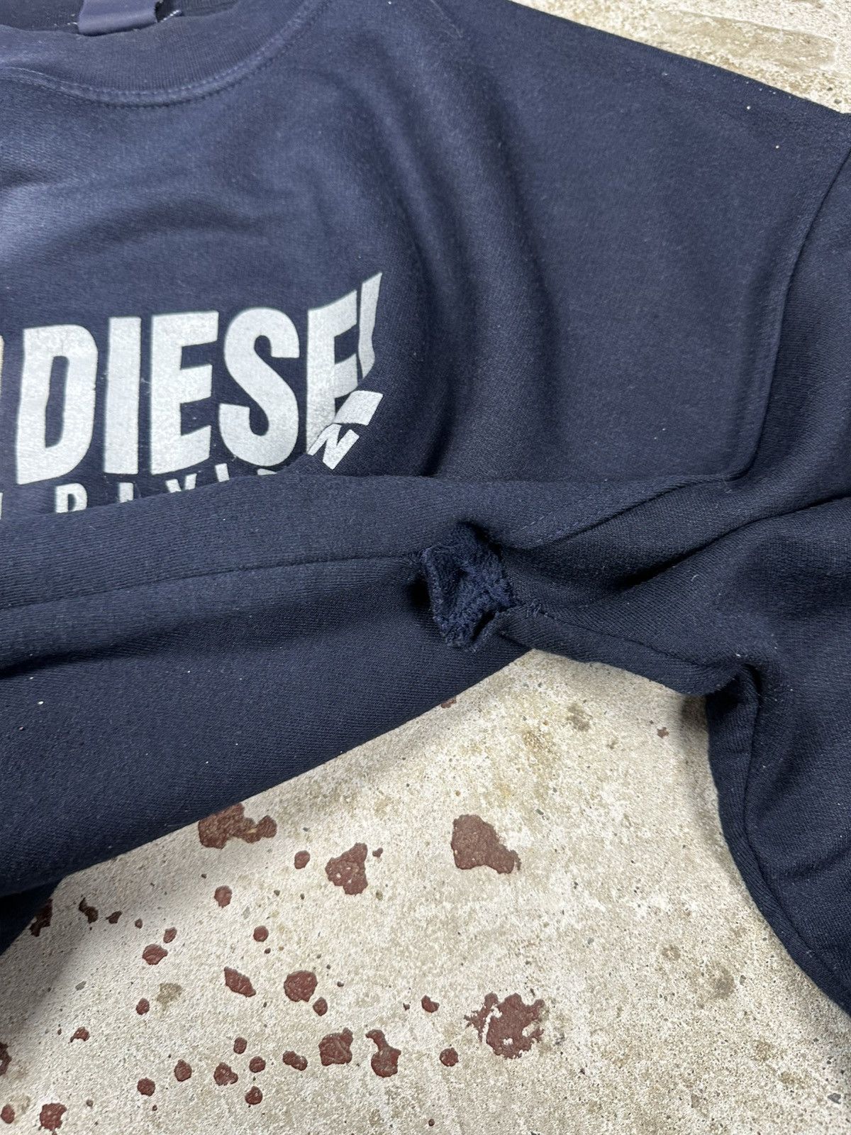 Diesel Vintage 90s Diesel Distressed Faded Crewneck Jumper Size US XL / EU 56 / 4 - 9 Thumbnail