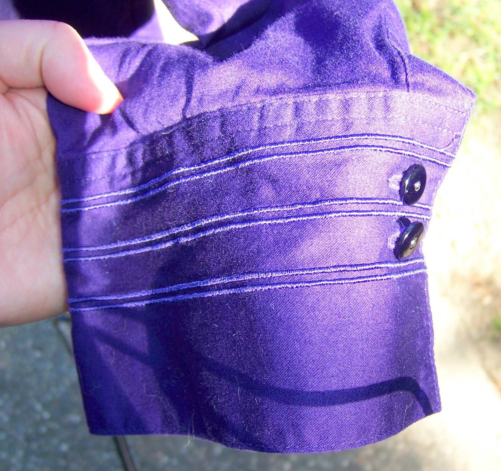 Other Lane Bryant Jewel Tone Purple Button Up Blouse 2X (22/24) Size XXL / US 16-18 / IT 52-54 - 3 Thumbnail