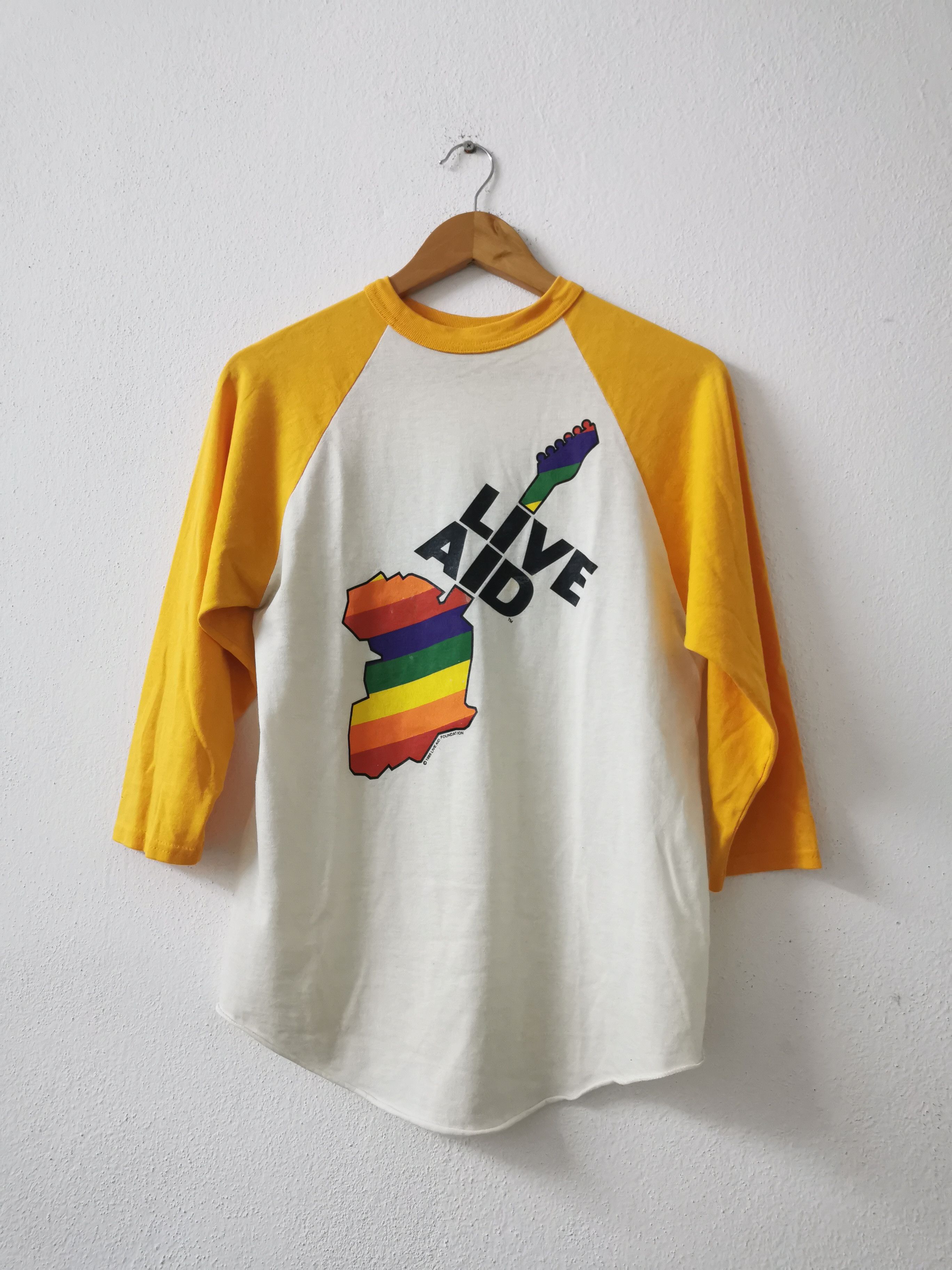 vintage live aid raglan tshirt