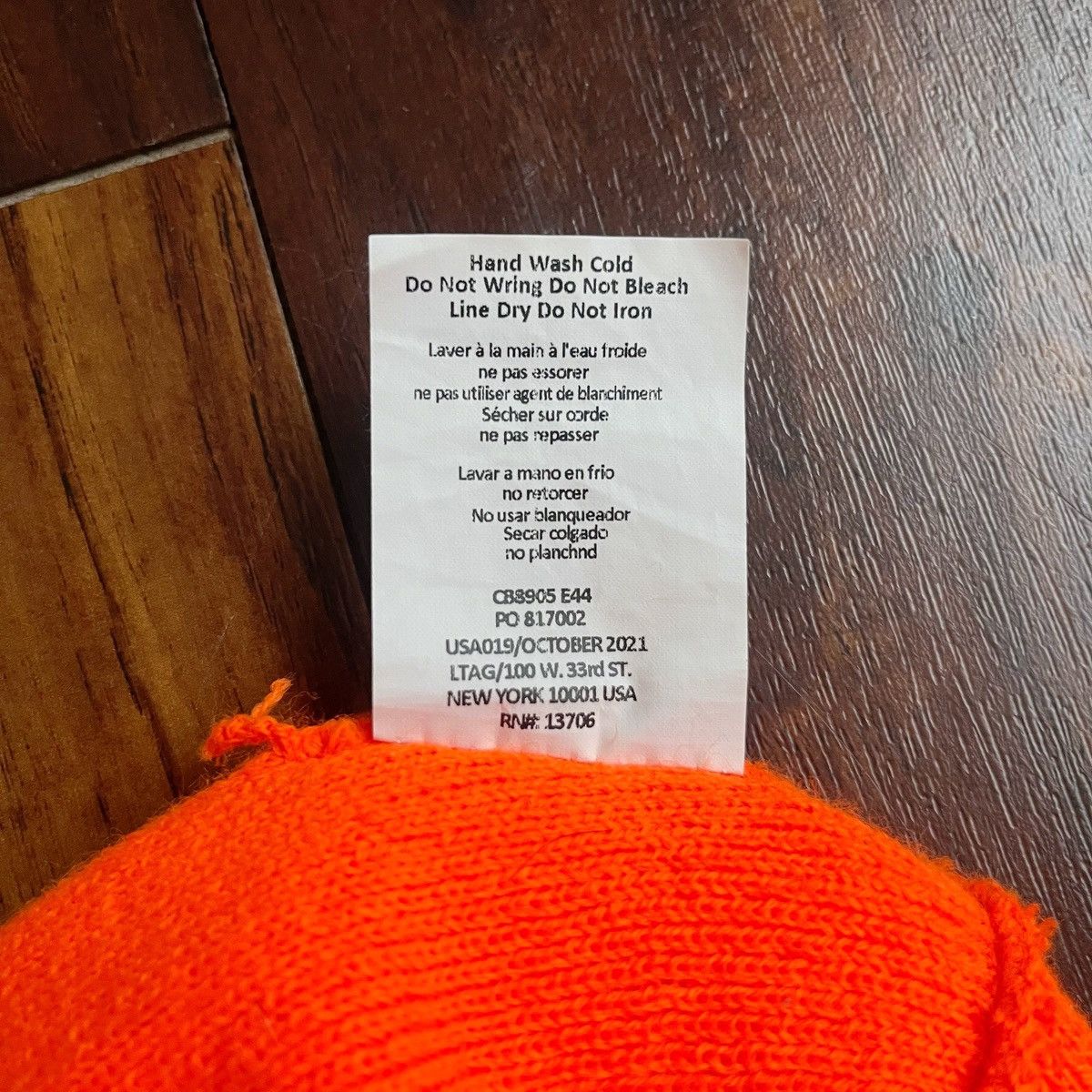 Carhartt × Carhartt Wip Carhartt Orange Beanie Toboggan Hat Size ONE SIZE - 4 Thumbnail