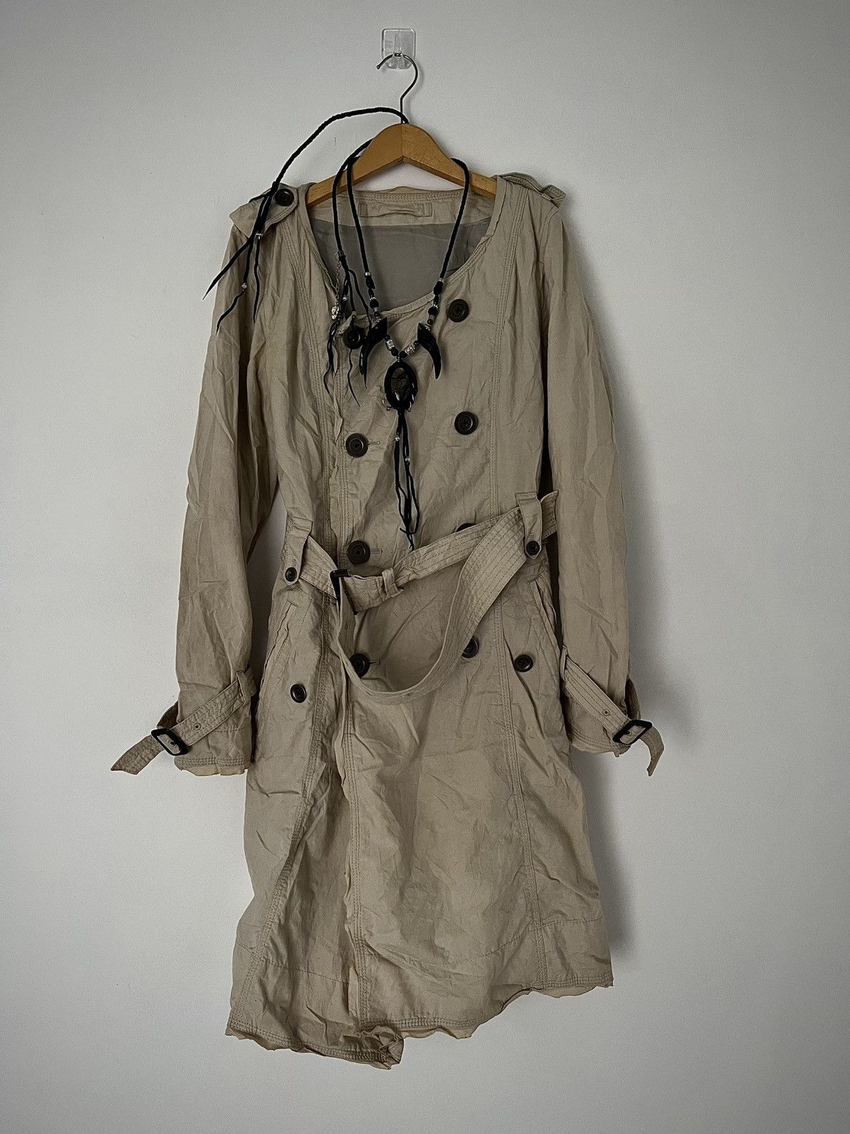 5351 POUR LES HOMMES 2000s 5351 Pour Les Femmes Asymmetric Napoleon Parka Jacket Size US M / EU 48-50 / 2 - 1 Thumbnail