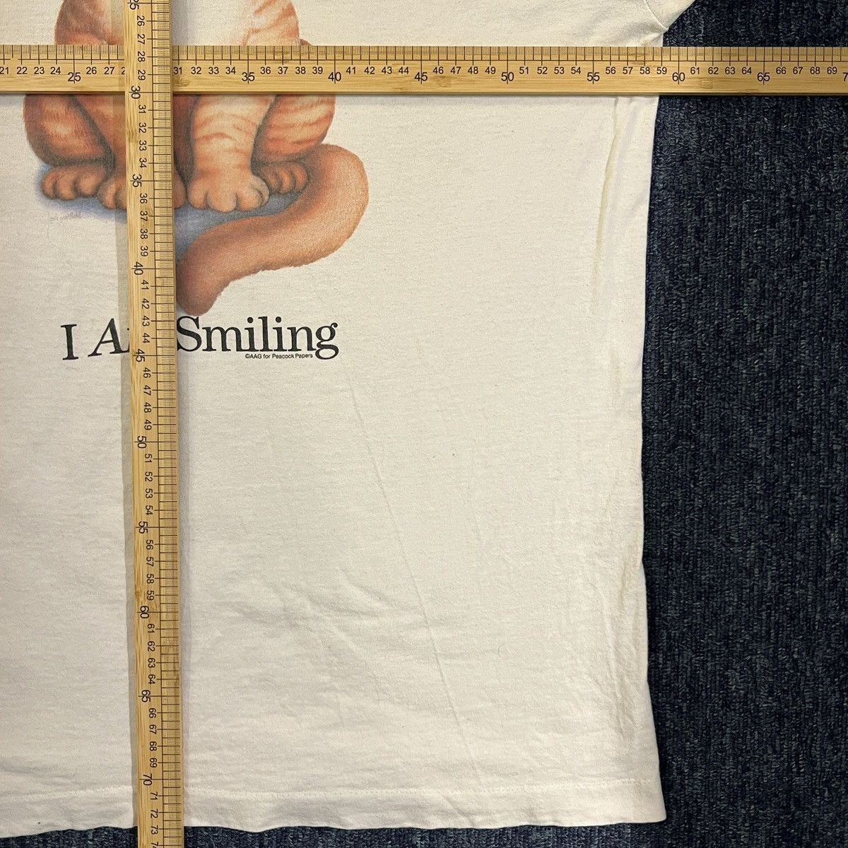 Other Vintage 90s I Am Smiling Cat Graphic T Shirt Size US XL / EU 56 / 4 - 10 Thumbnail