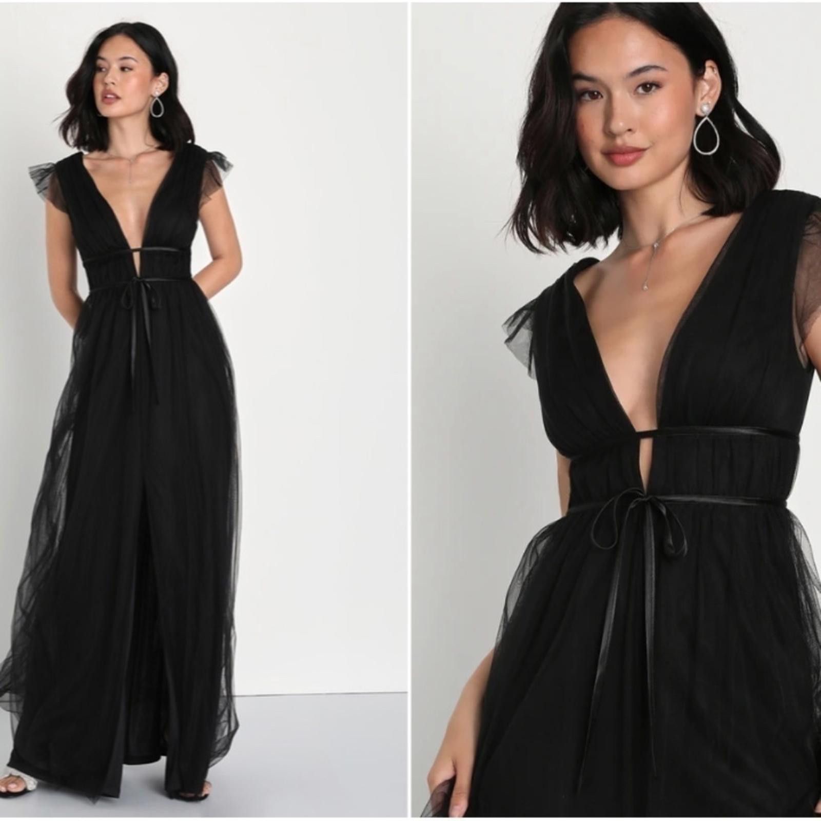 Lulus LULU's Prom Wedding Tulle Mesh Romantic Flowy Maxi Dress Size XL / US 12-14 / IT 48-50 - 3 Thumbnail