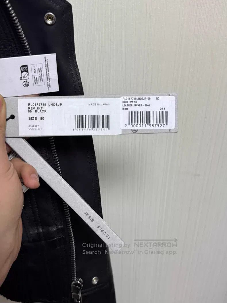 Rick Owens Rick Owens Cropped Leather Biker Jacket 26SS| Size XL / US 12-14 / IT 48-50 - 5 Thumbnail