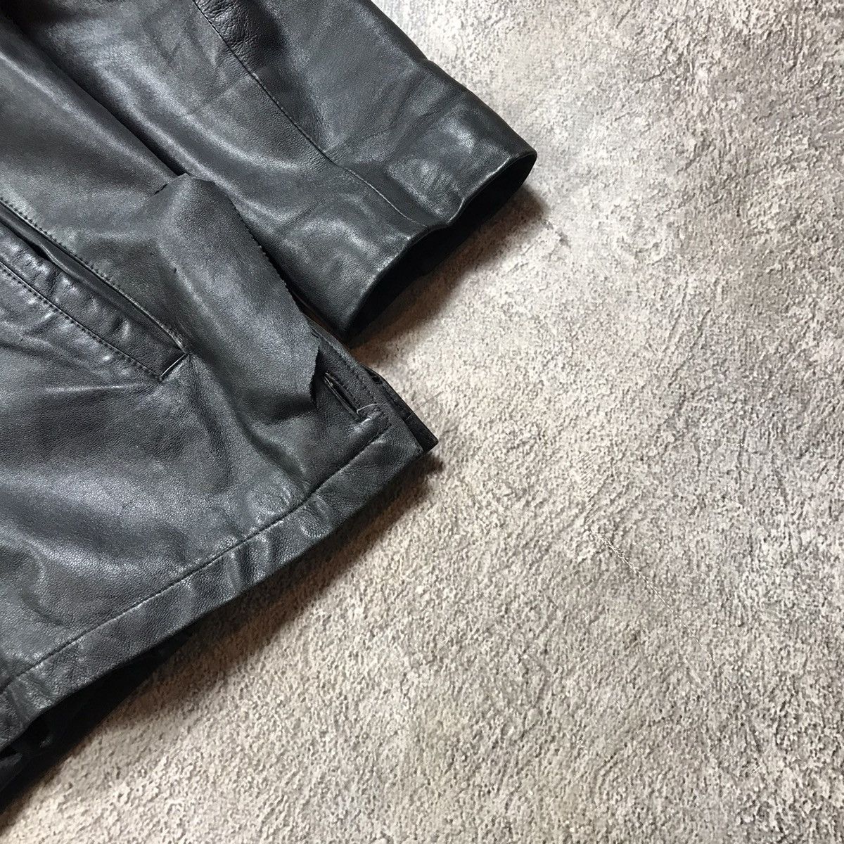 Vintage Vintage 90s Black Leather Jacket Oversized Streetwear XL Size US XL / EU 56 / 4 - 5 Thumbnail