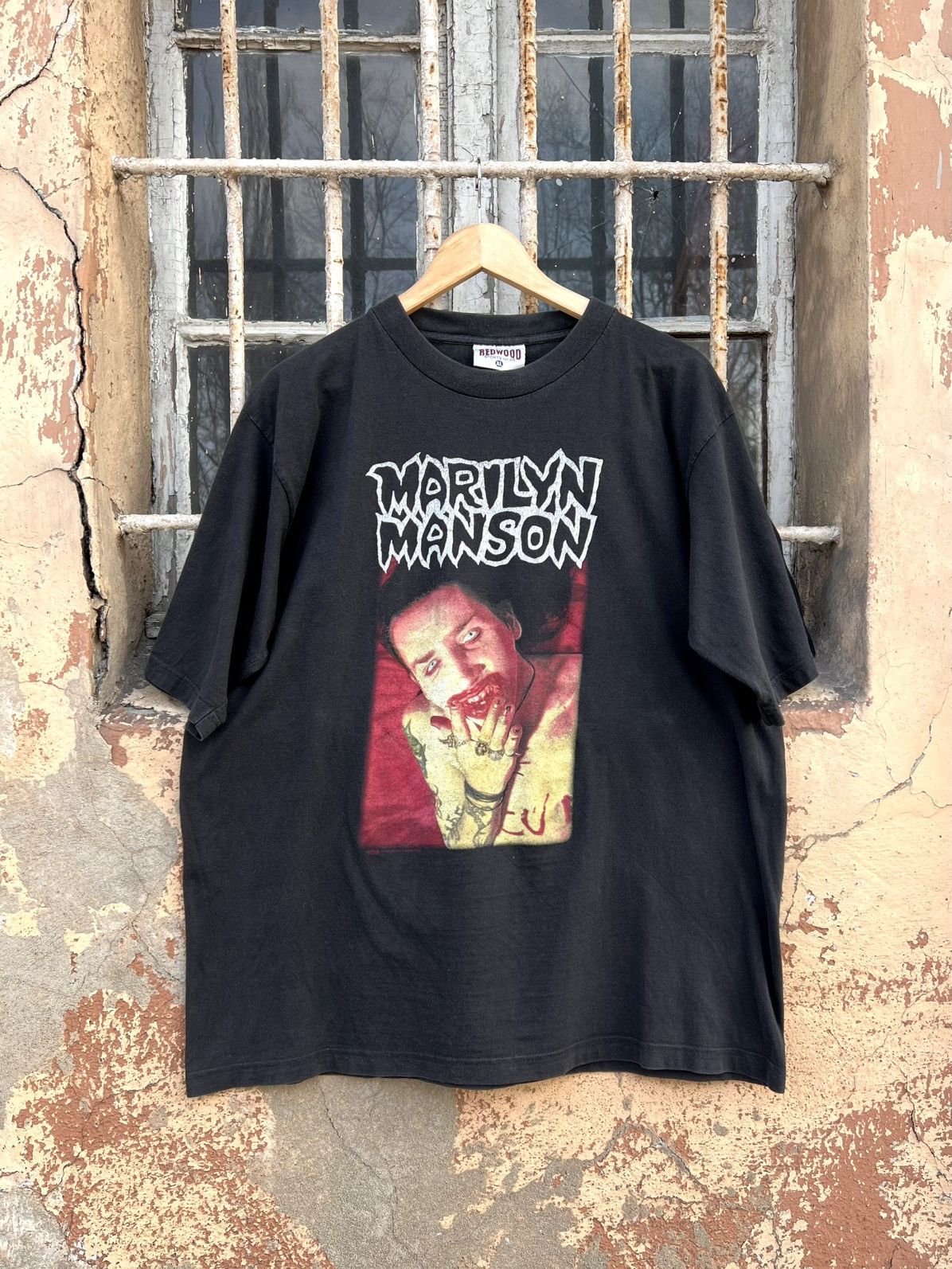 Band Tees 1994 Marilyn Manson God Of Fuck Rock Metal T Shirt 90s Rare Size US XL / EU 56 / 4 - 1 Thumbnail