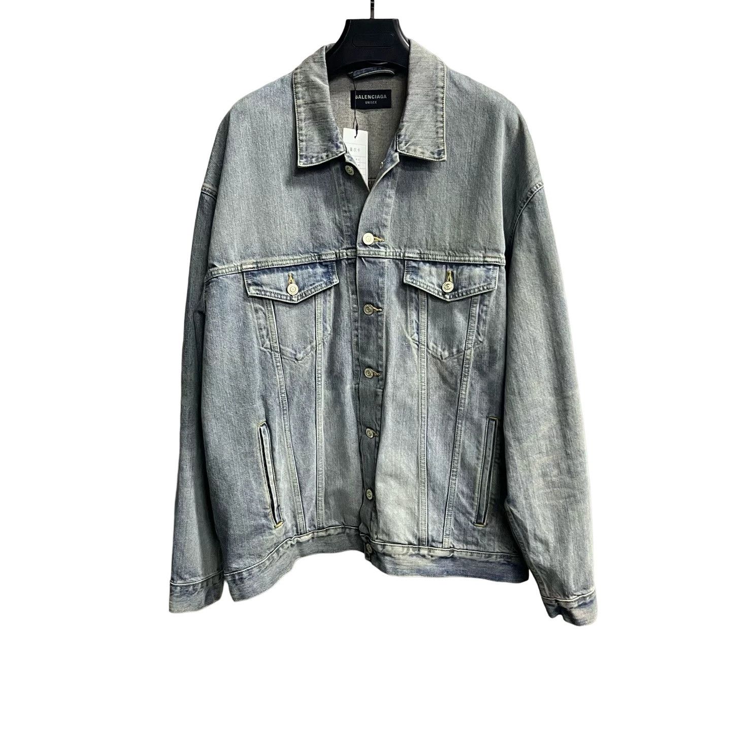 Balenciaga Balenciaga Logo Print Denim Jacket 2 Size US M / EU 48-50 / 2 - 1 Thumbnail