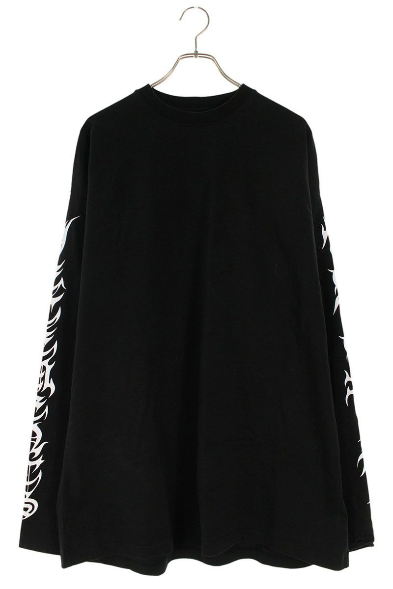 Vetements Black Gothic Font Long Sleeve T-Shirt | Grailed