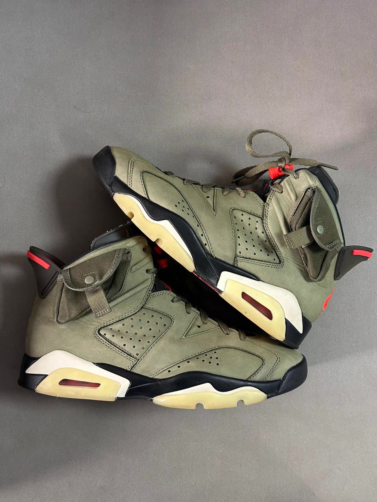 Nike TS x Air Jordan 6 Olive Ｑ20 Size US 8.5 / EU 41-42 - 6 Thumbnail