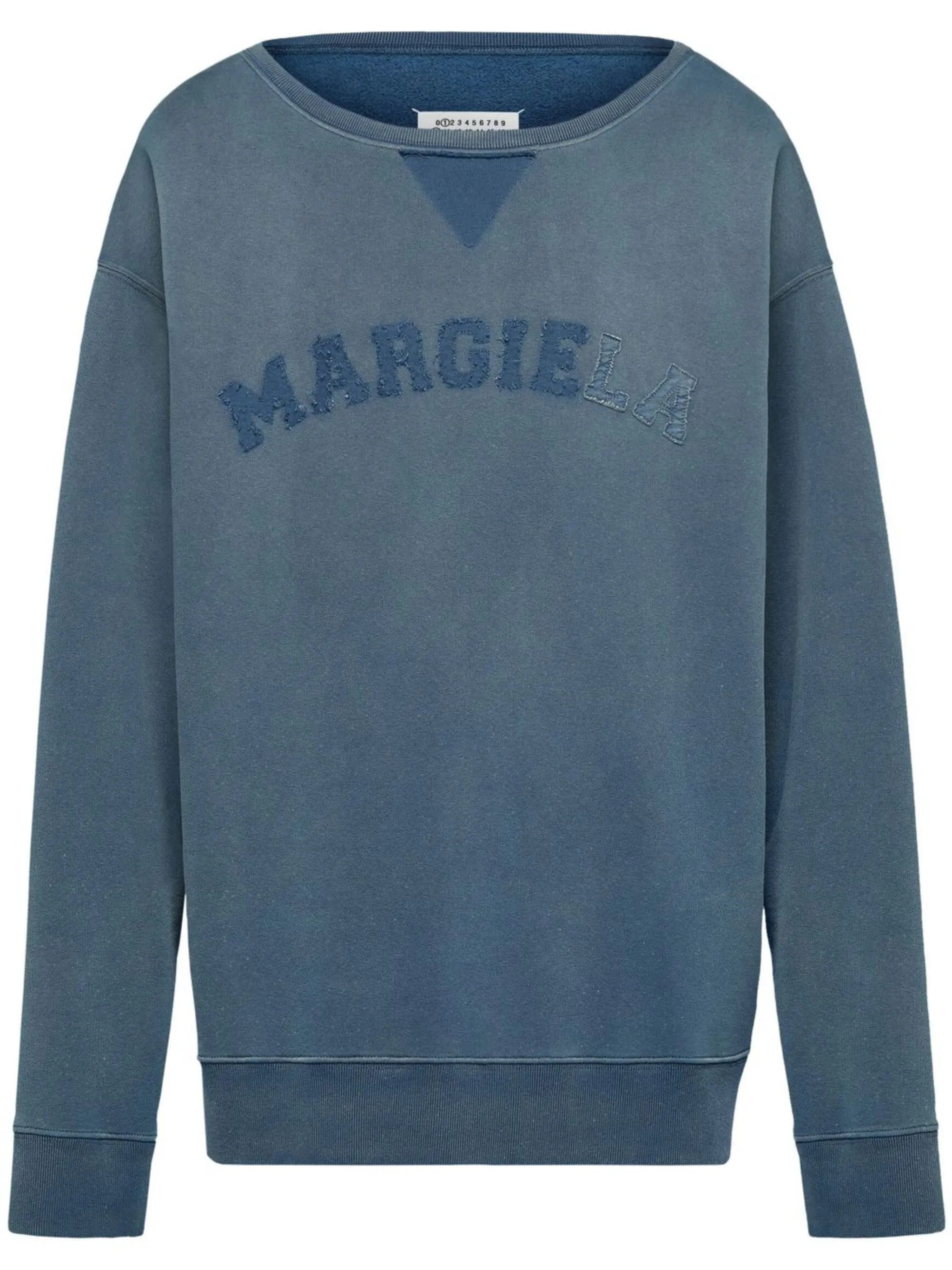 Maison Margiela oc11z0825 Logo-print Organic Cotton Sweatshirt in Blue Size M / US 6-8 / IT 42-44 - 1 Thumbnail