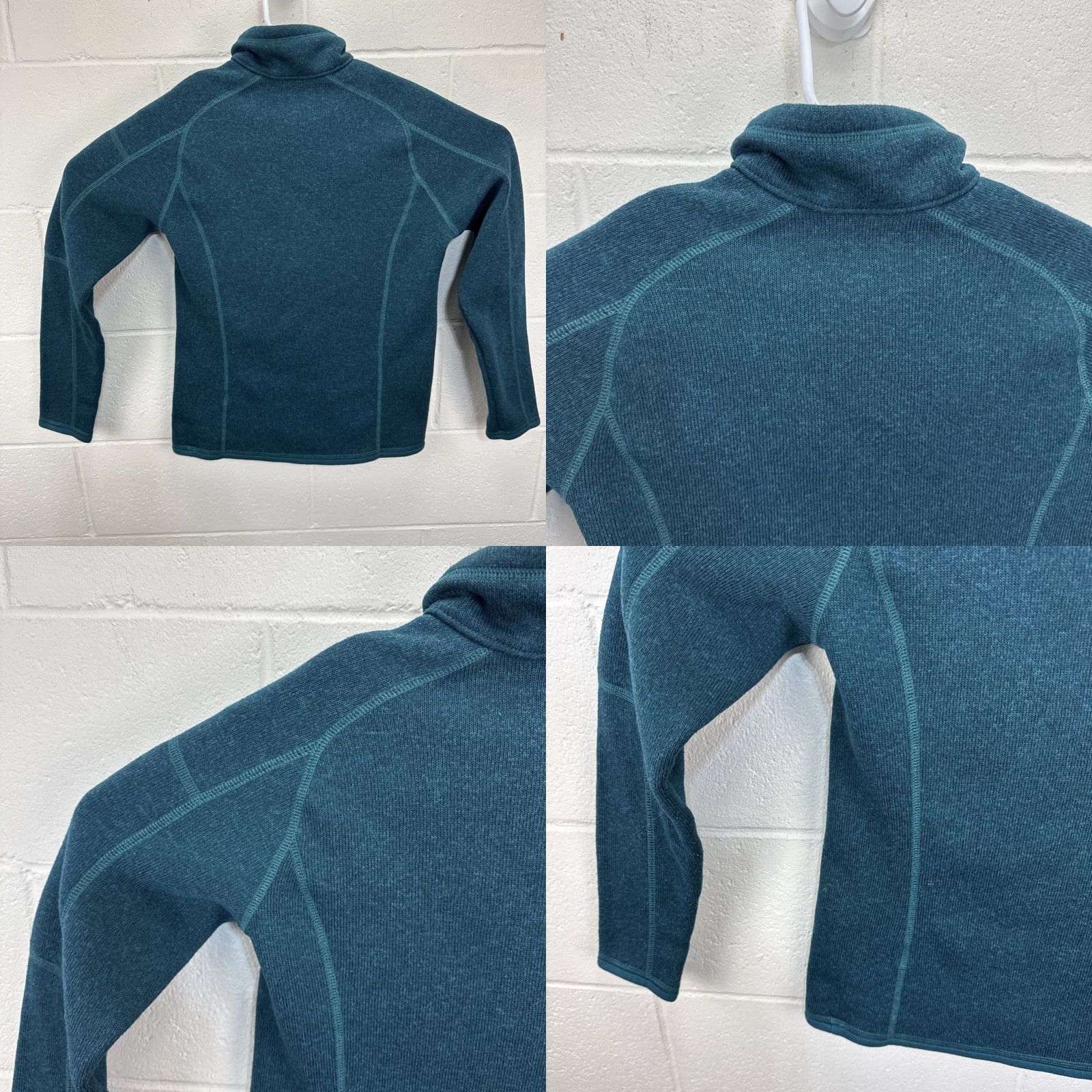 Patagonia Patagonia Sweater Women's 1/4-Zip Dark Borealis Green S Raglan Sleeve Pullover Casual Travel Fall Winter Regular Knit Zipper Size S / US 4 / IT 40 - 9 Thumbnail