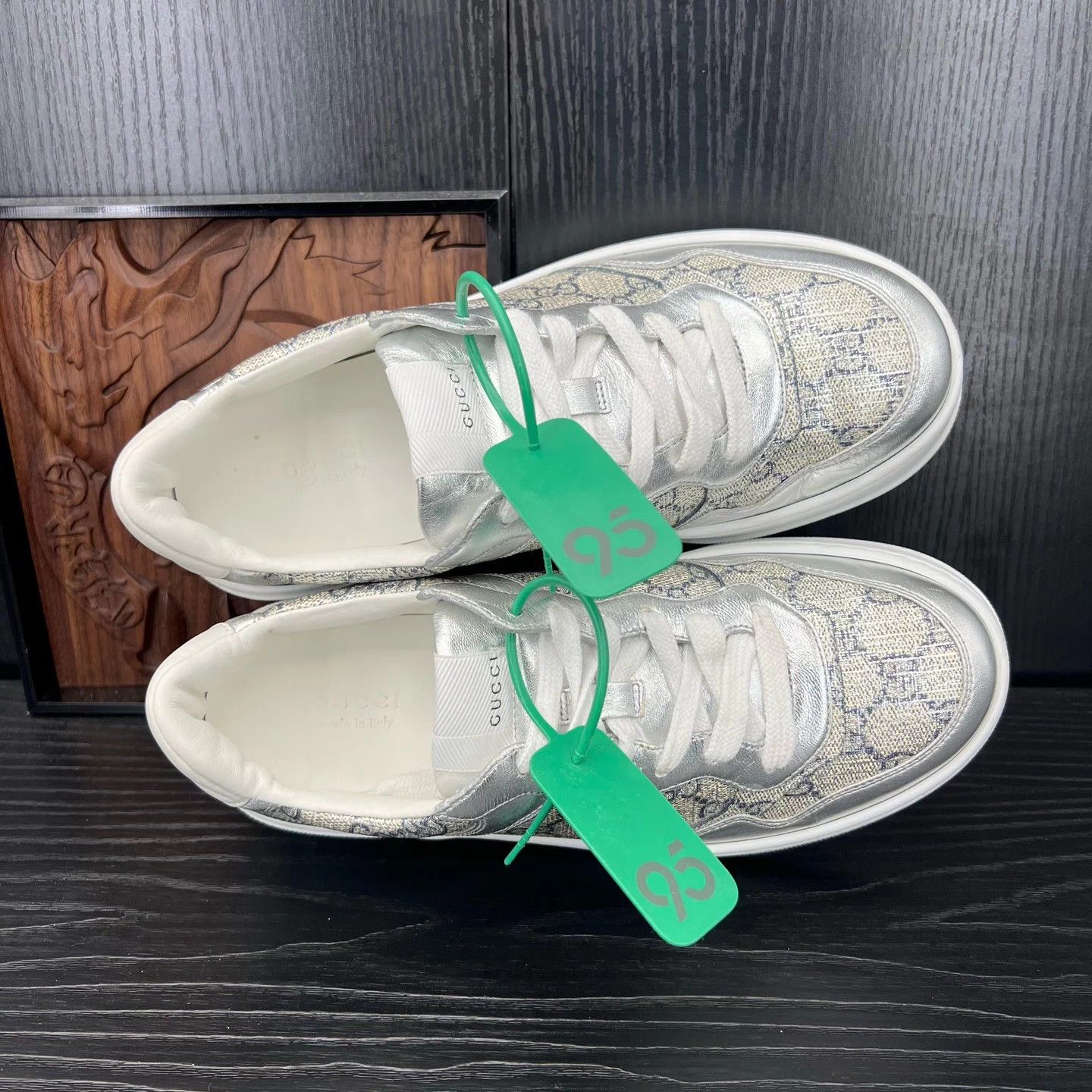 Gucci Gucci Rhyton Silver/White Sneakers Size US 6.5 / EU 39-40 - 3 Thumbnail