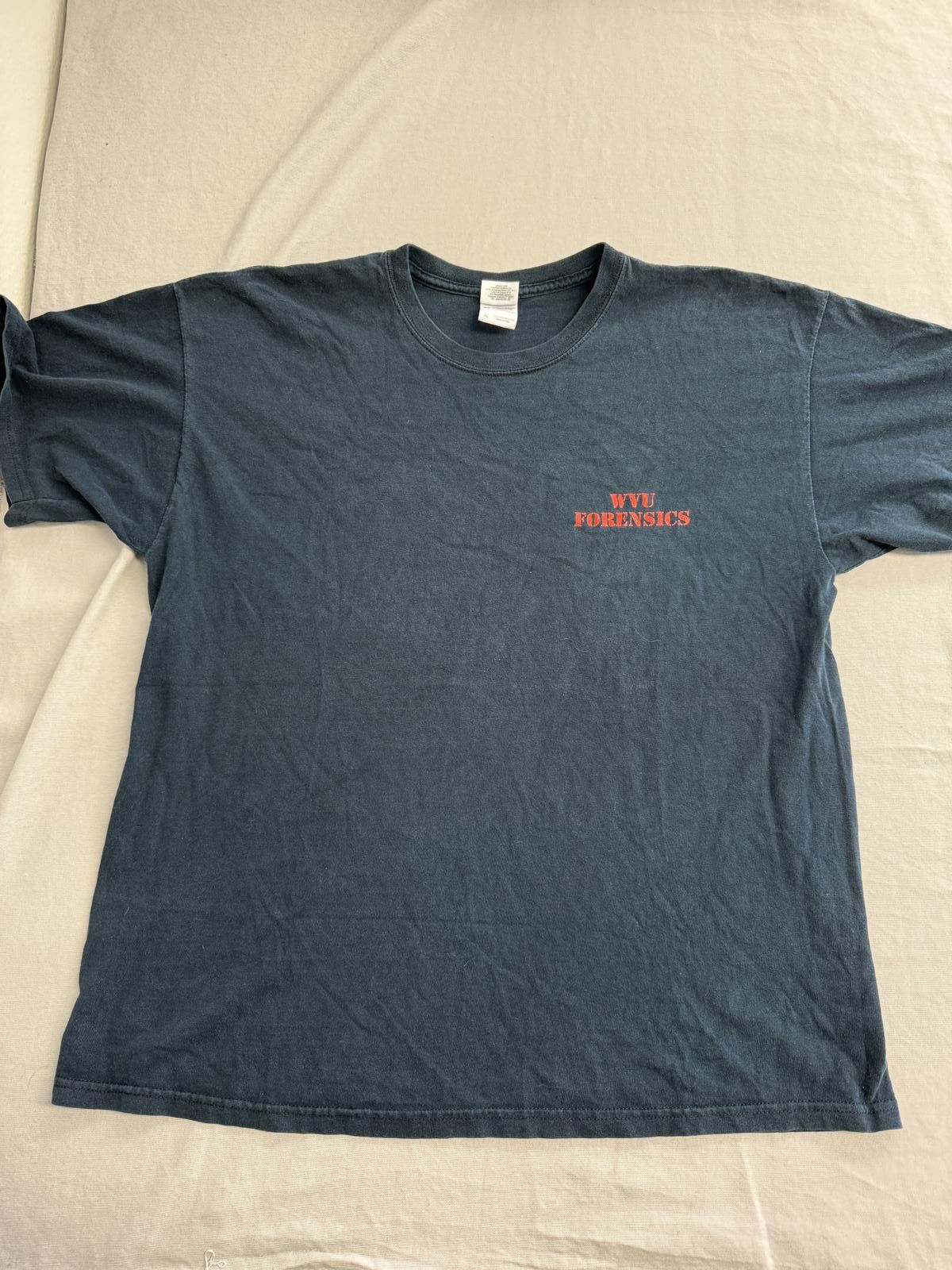 Gildan Faded WVU Forensics Tshirt West Virginia Forensic Science XL Size US XL / EU 56 / 4 - 2 Thumbnail