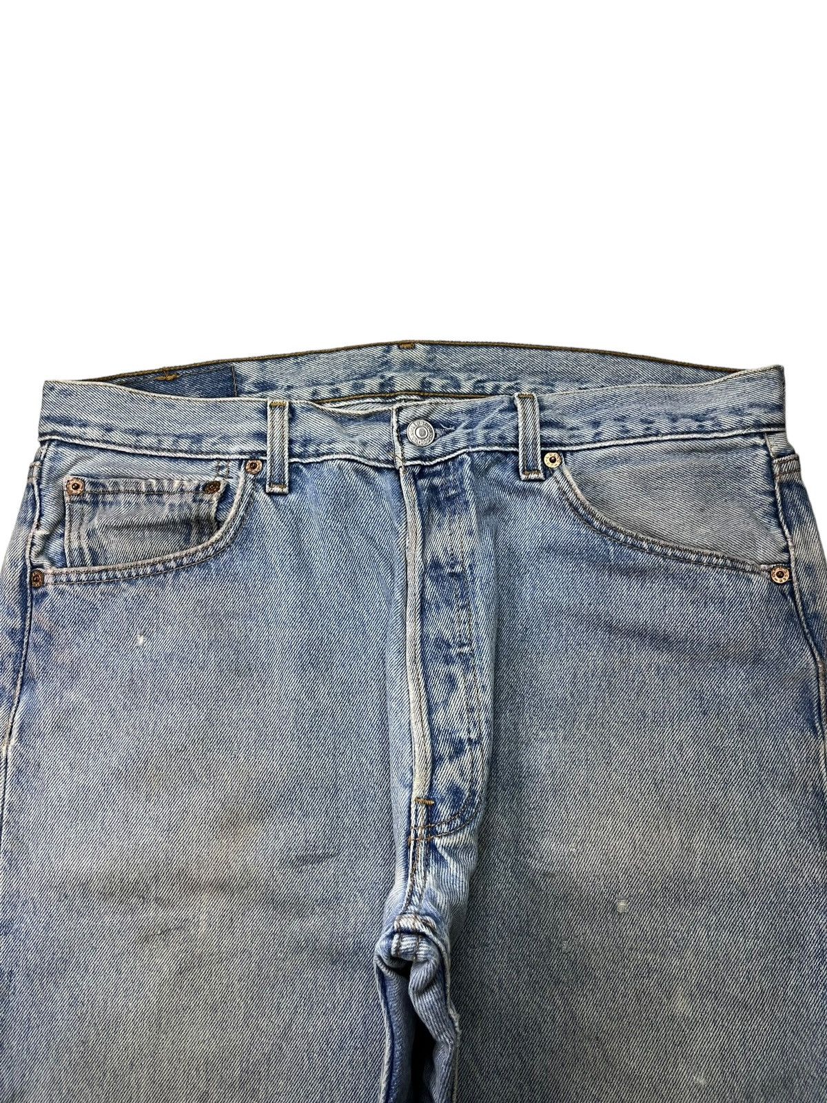 Levi's × Levi's Vintage Clothing Vintage 90s Levis 501 Blue Wash Grunge Distress Loose Jeans Size US 34 / EU 50 - 4 Thumbnail
